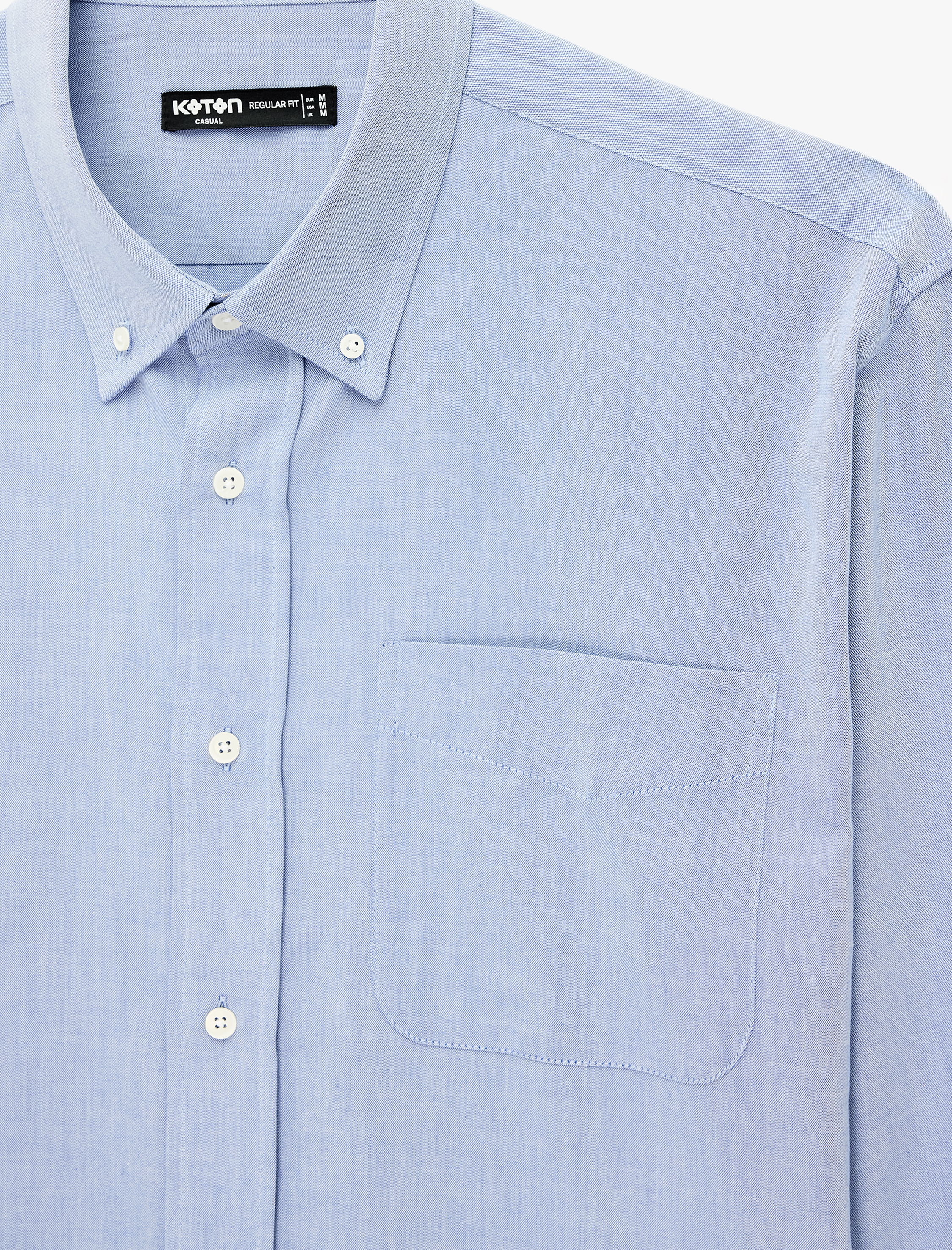   Pamuklu Düğmeli Yaka Oversize Uzun Kollu Oxford Gömlek