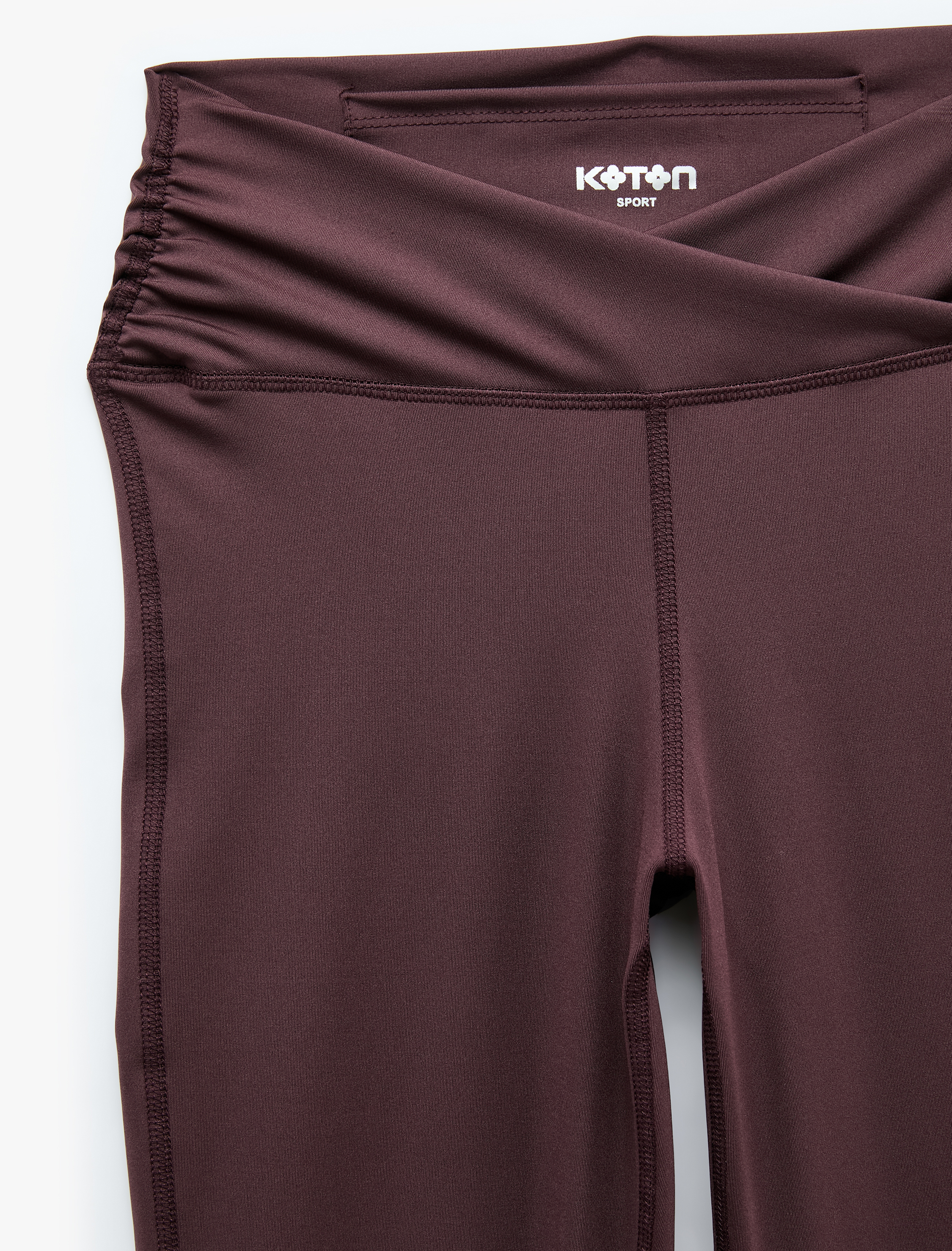   Slim Fit Yüksek Bel Büzgülü İspanyol Paça Spor Tayt