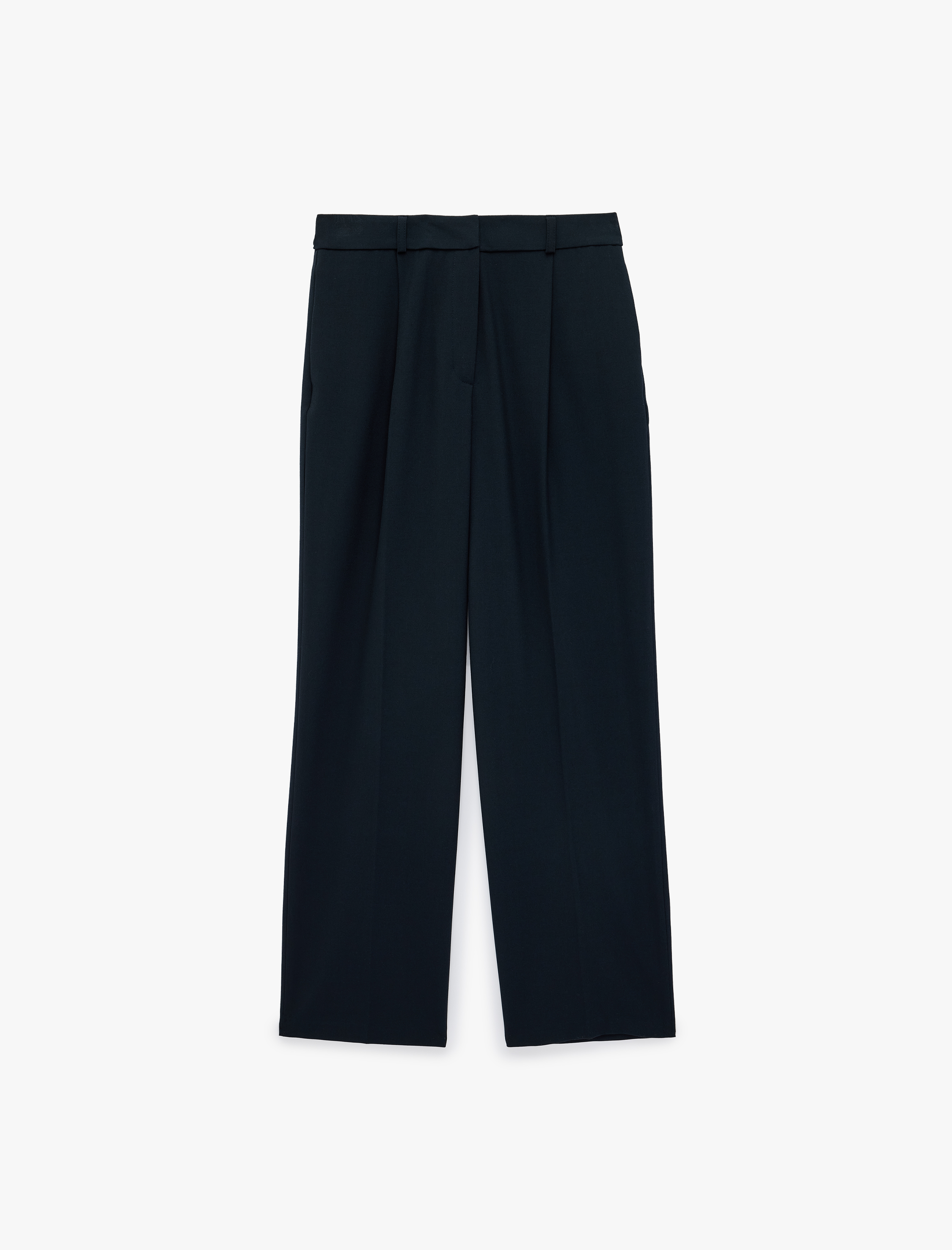   Viskon Karışımlı Normal Bel Cepli Straight Fit Pantolon