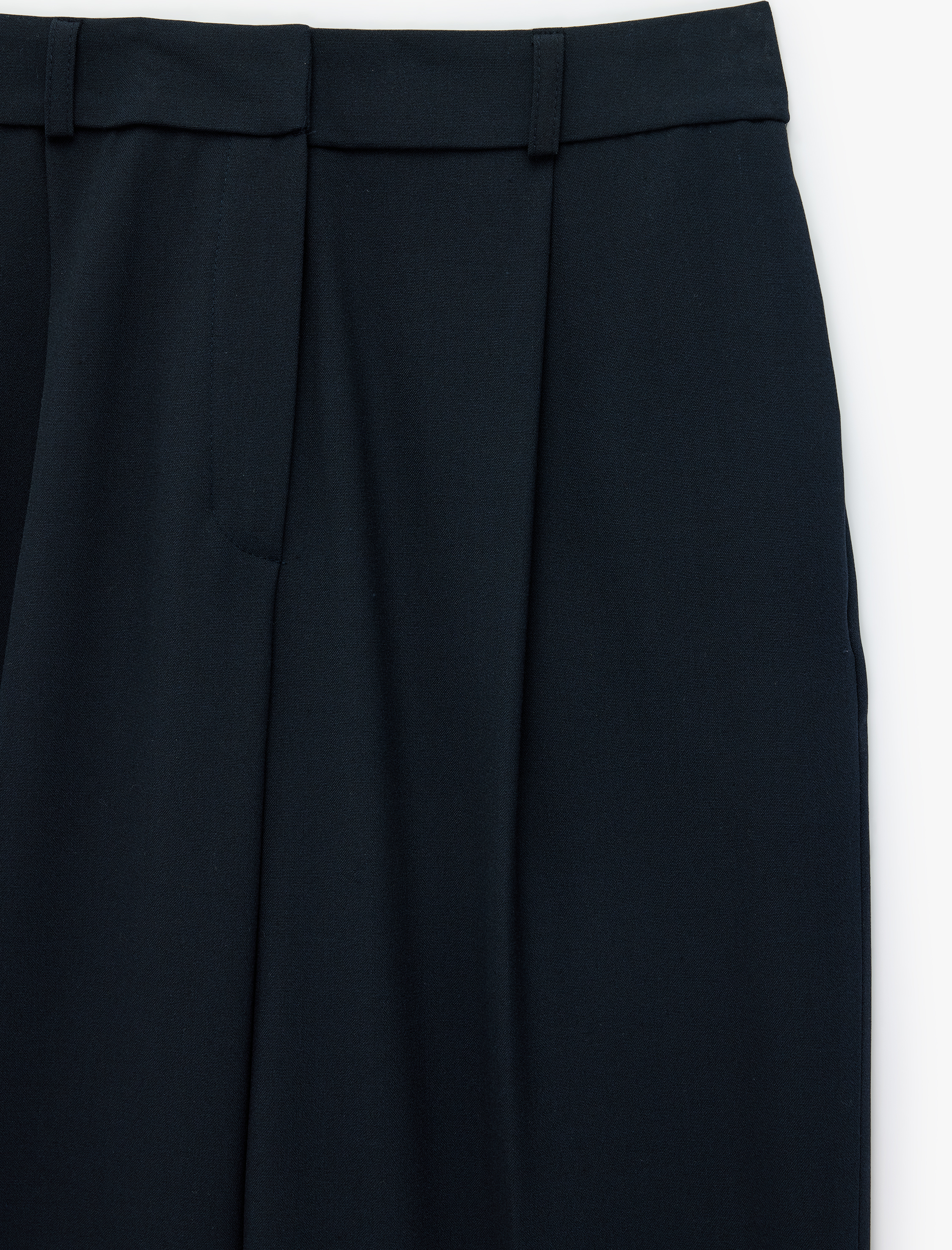   Viskon Karışımlı Normal Bel Cepli Straight Fit Pantolon
