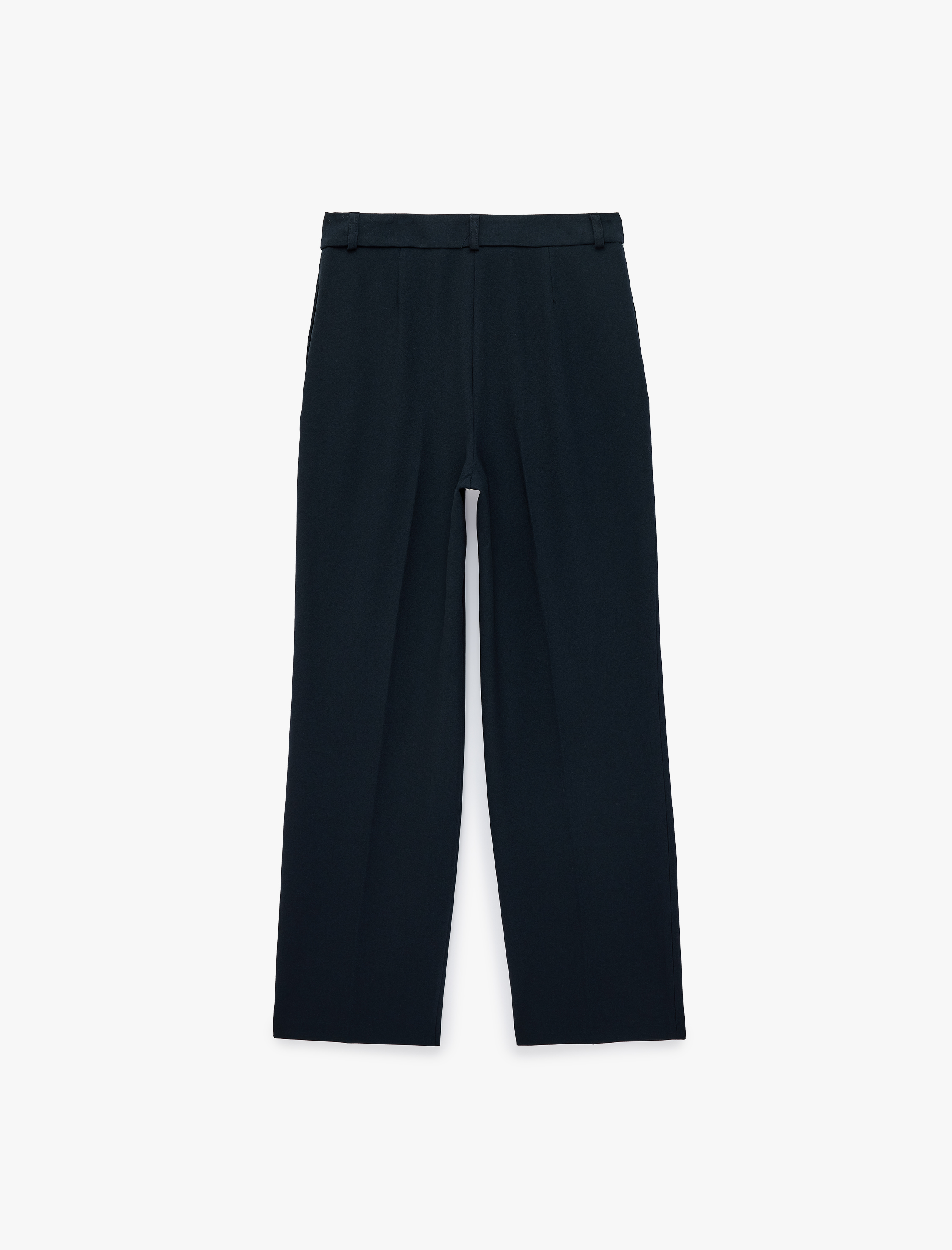   Viskon Karışımlı Normal Bel Cepli Straight Fit Pantolon