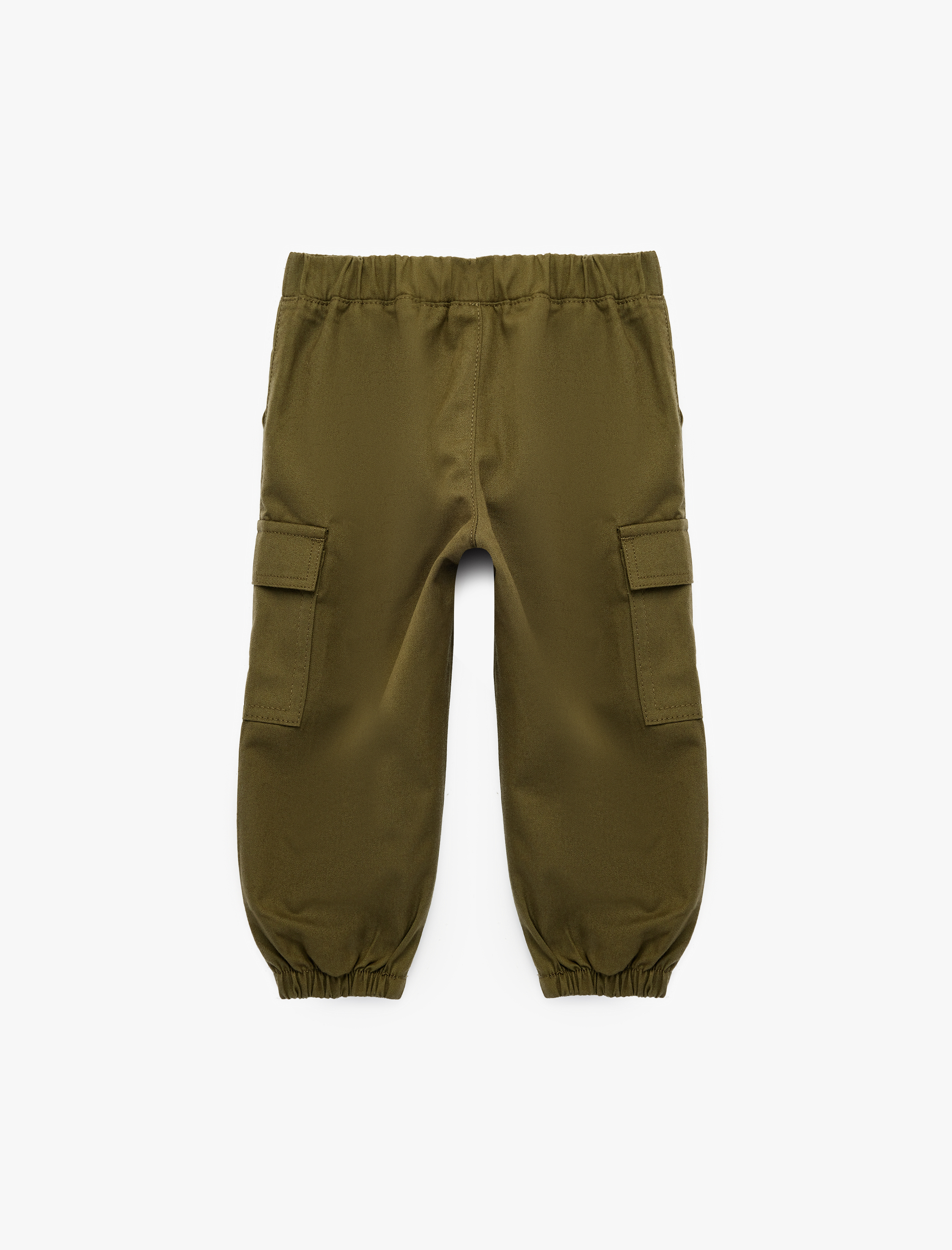  Erkek Bebek Cep Detaylı Rahat Kesim Pamuklu Gabardin Jogger Kargo Pantolon