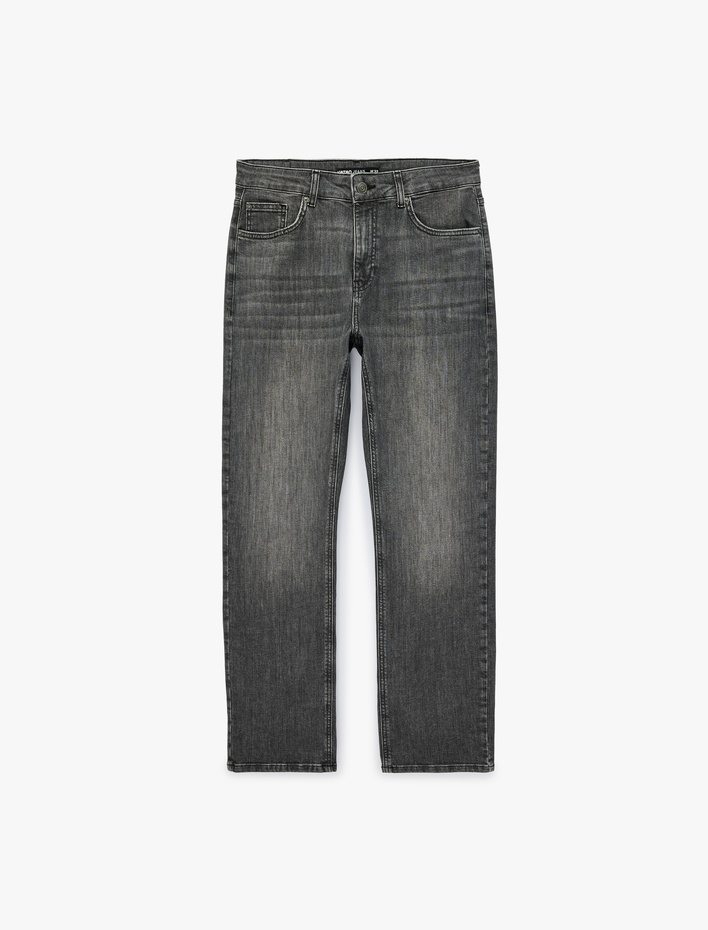  Pamuklu Normal Bel Cepli Straight Fit Jean Pantolon - Mark Jean