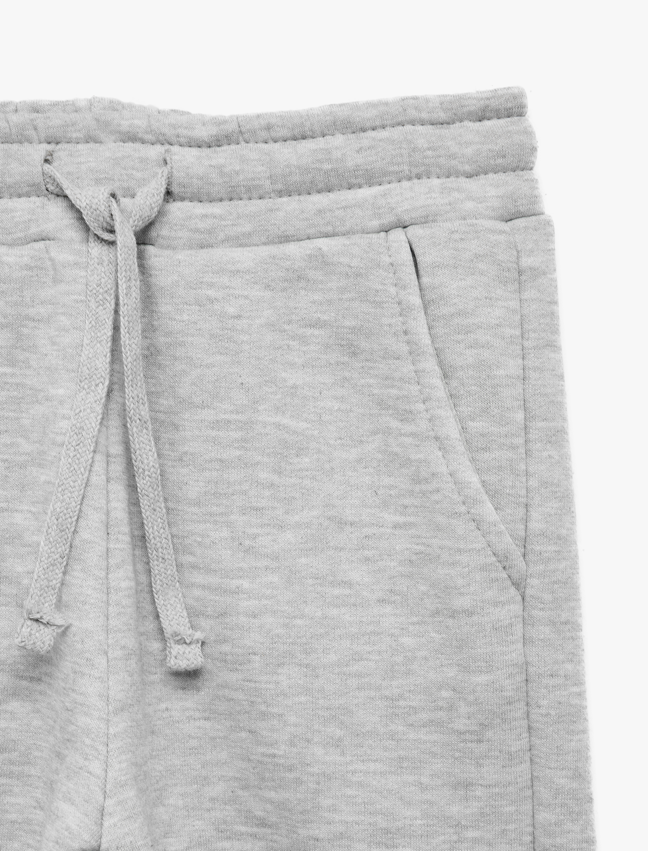  Erkek Çocuk Cep Detaylı Beli Lastikli Pamuklu Şardonlu Jogger Eşofman Altı