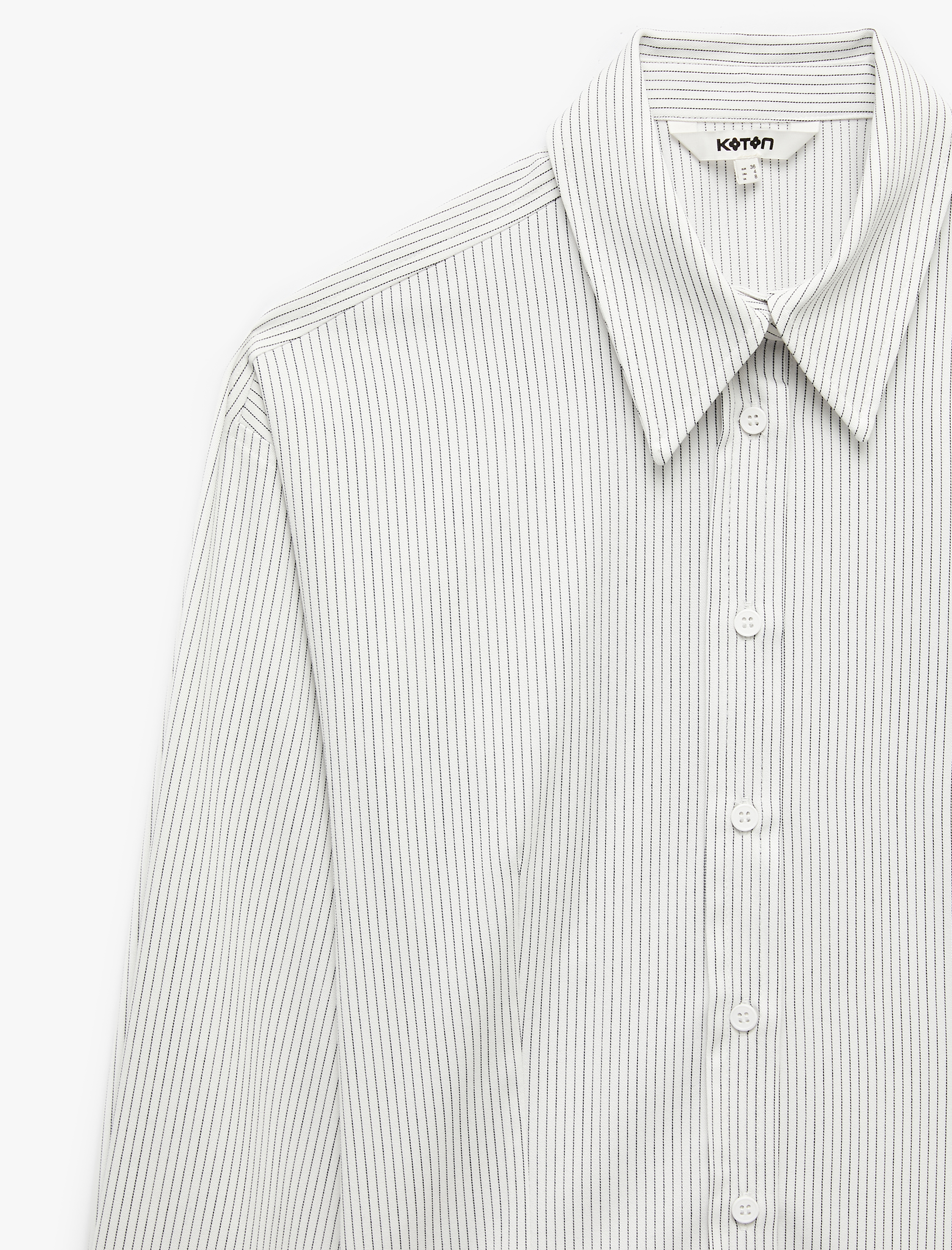   Klasik Yaka Slim Fit Çizgili Uzun Kollu Gömlek