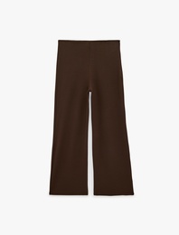 Viskon Regular Fit Normal Bel Geniş Paça Pantolon