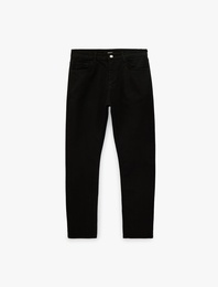 Pamuklu Cepli Düğmeli Slim Fit Pantolon