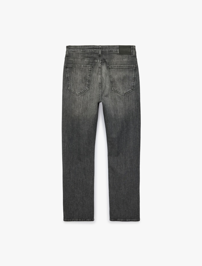  Pamuklu Normal Bel Cepli Straight Fit Jean Pantolon - Mark Jean