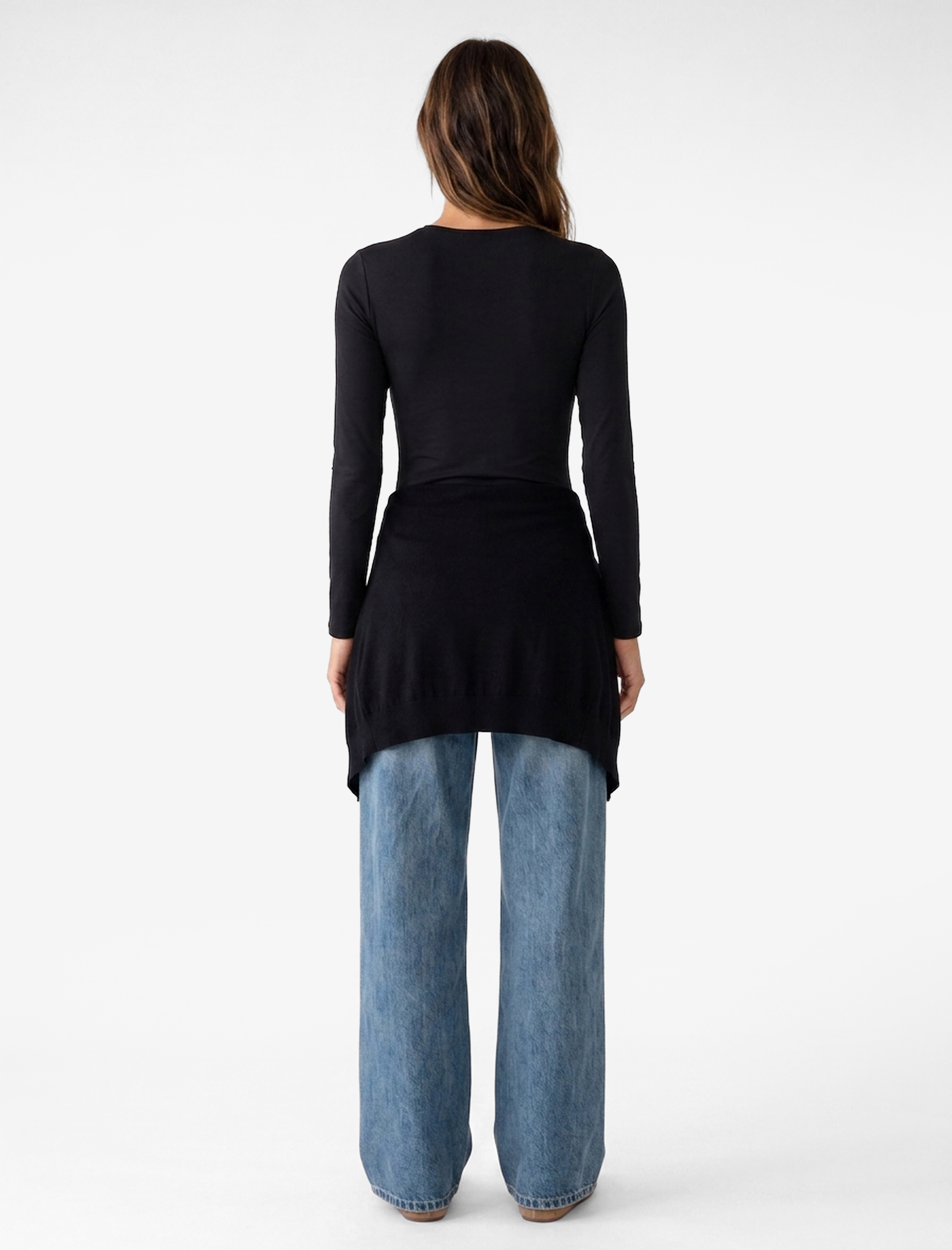   Bisiklet Yaka Uzun Kollu Bodysuit