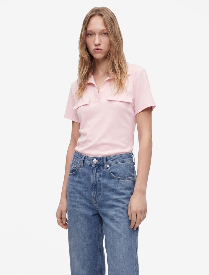  Modal Karışımlı Regular Fit Cep Detaylı Kısa Kollu Polo Yaka Tişört