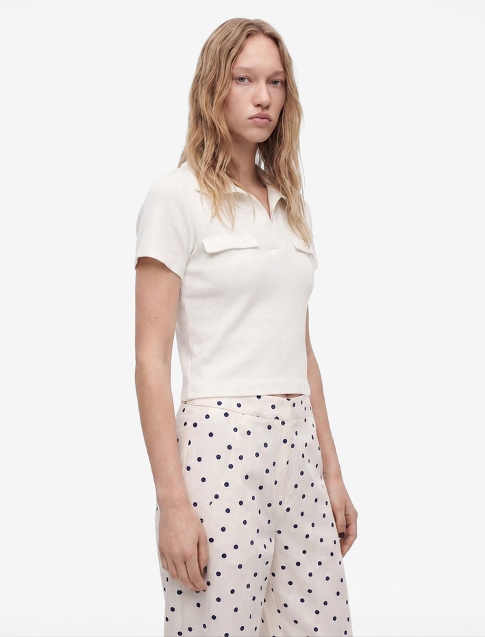  Modal Karışımlı Regular Fit Cep Detaylı Kısa Kollu Polo Yaka Tişört