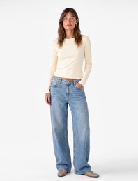 Modal Kumaş Slim Fit Bisiklet Yaka Uzun Kollu Tişört