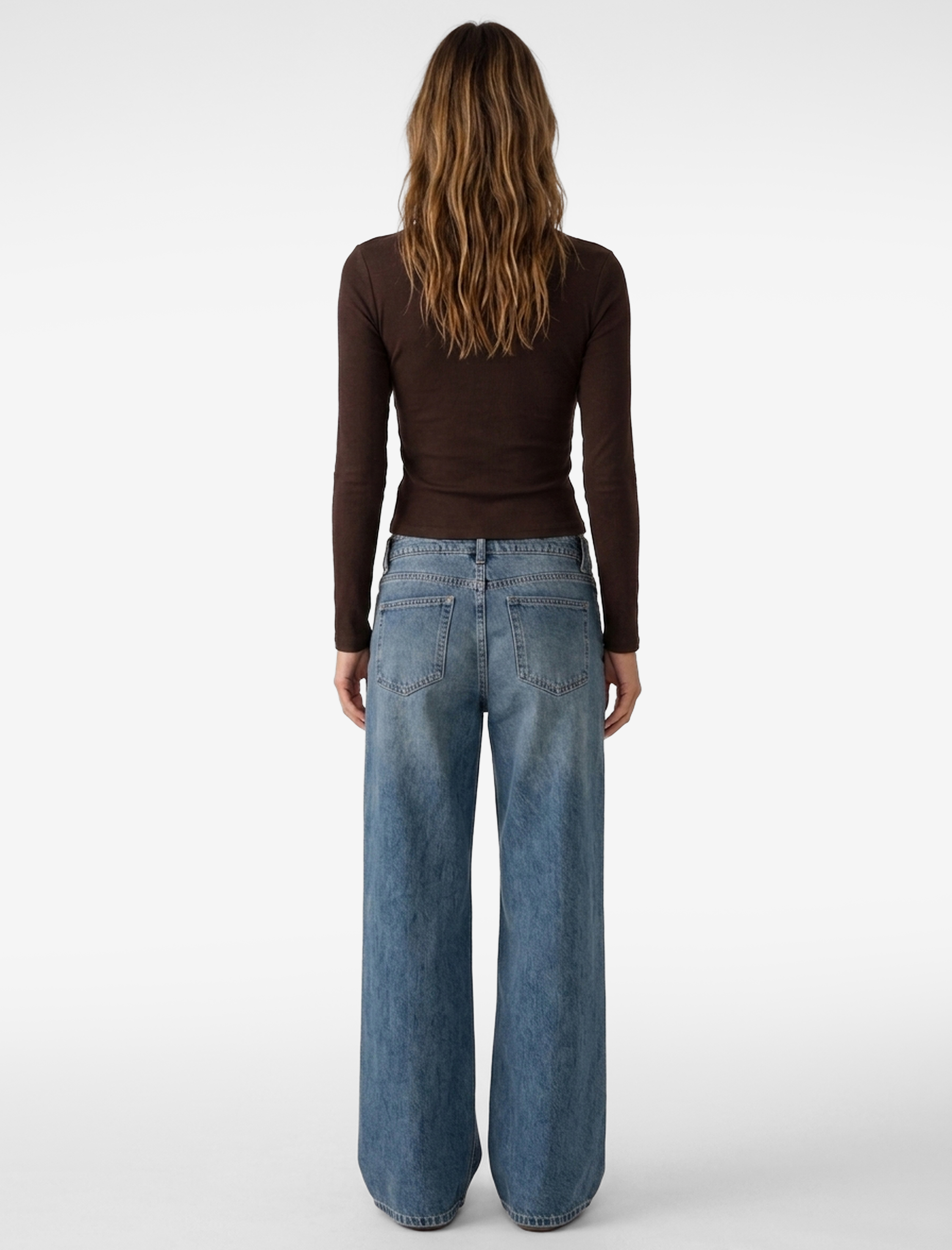   Modal Kumaş Slim Fit Bisiklet Yaka Uzun Kollu Tişört