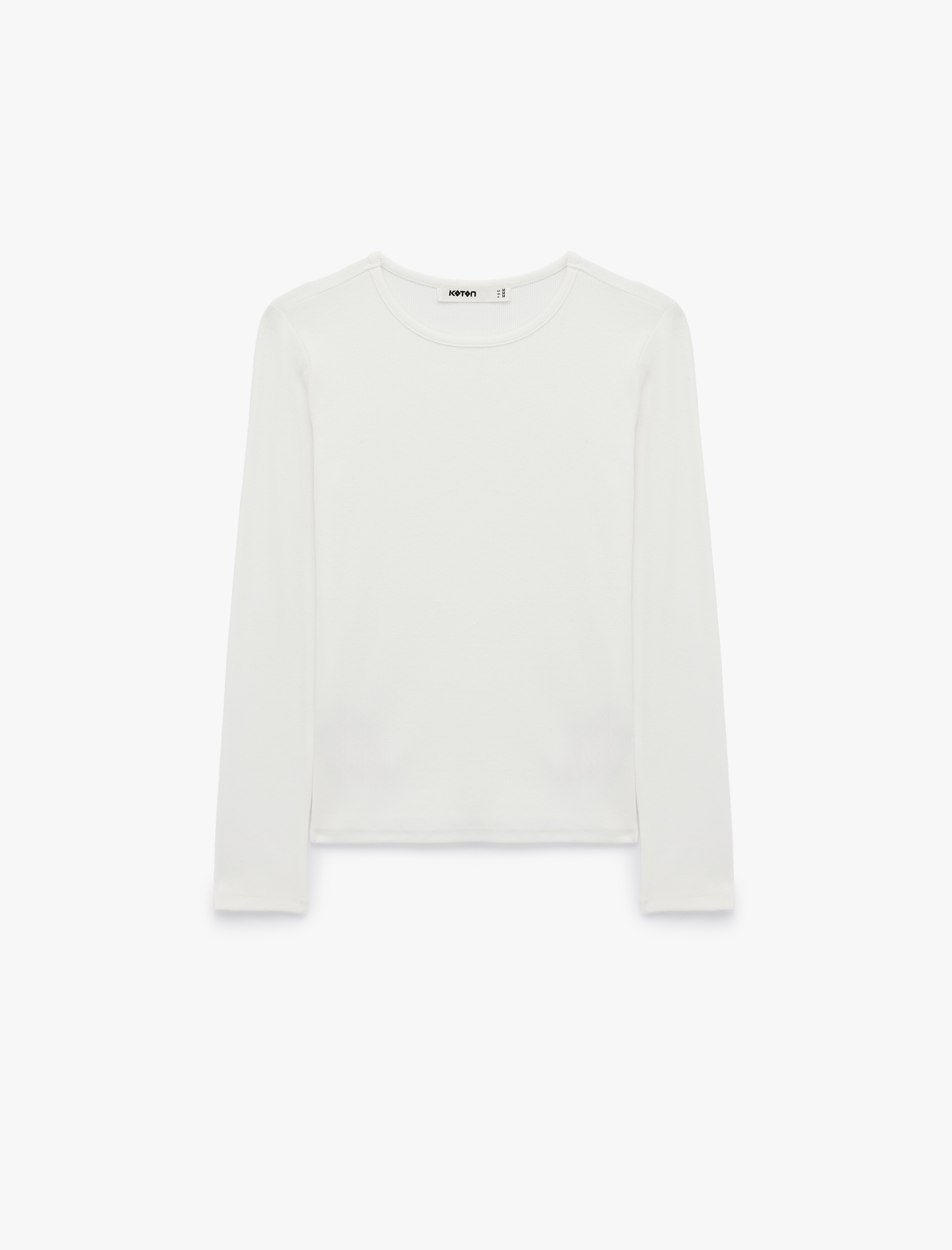   Modal Kumaş Slim Fit Bisiklet Yaka Uzun Kollu Tişört