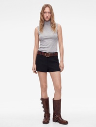 Modal Karışımlı Slim Fit Dik Yaka Kolsuz Atlet