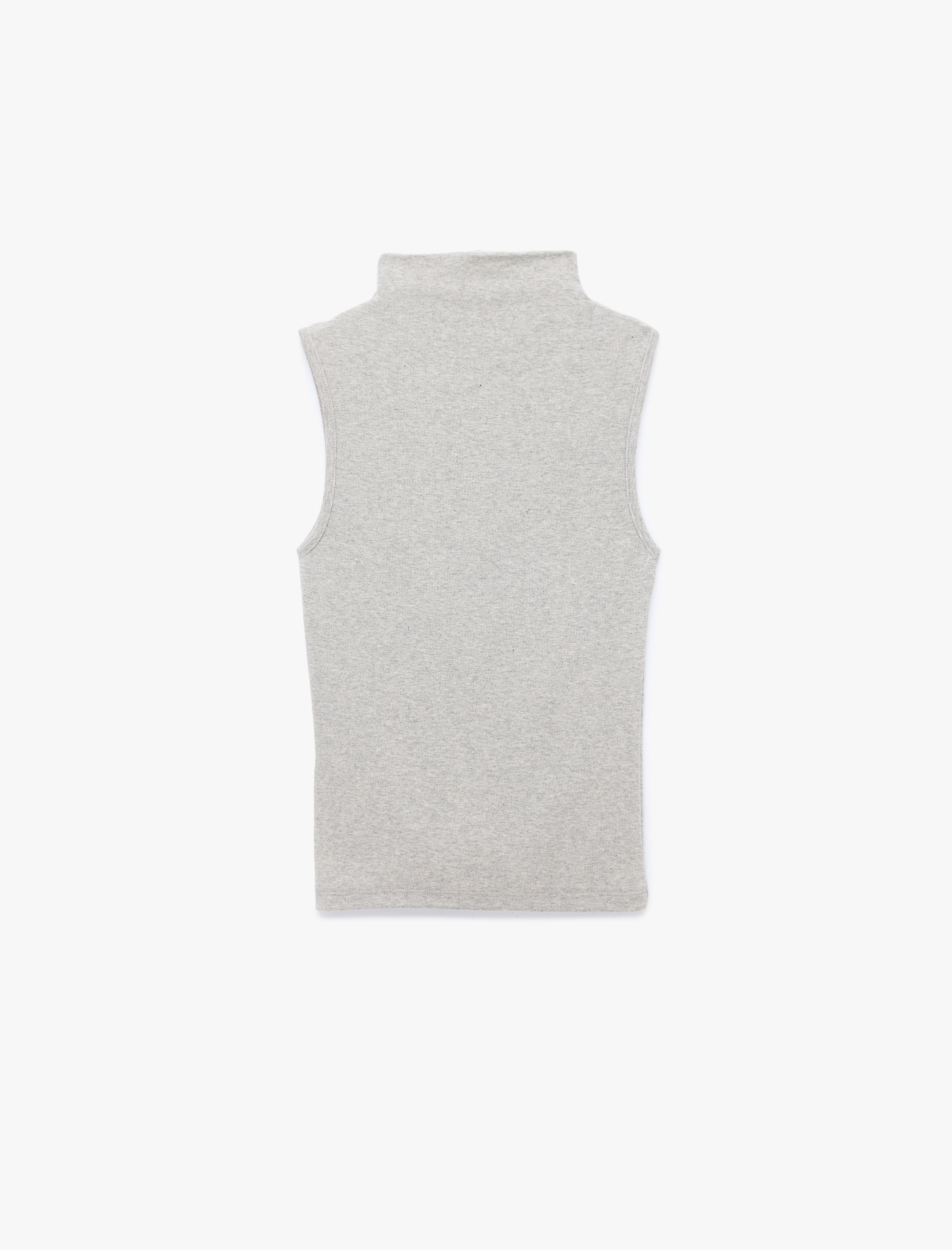   Modal Karışımlı Slim Fit Dik Yaka Kolsuz Atlet
