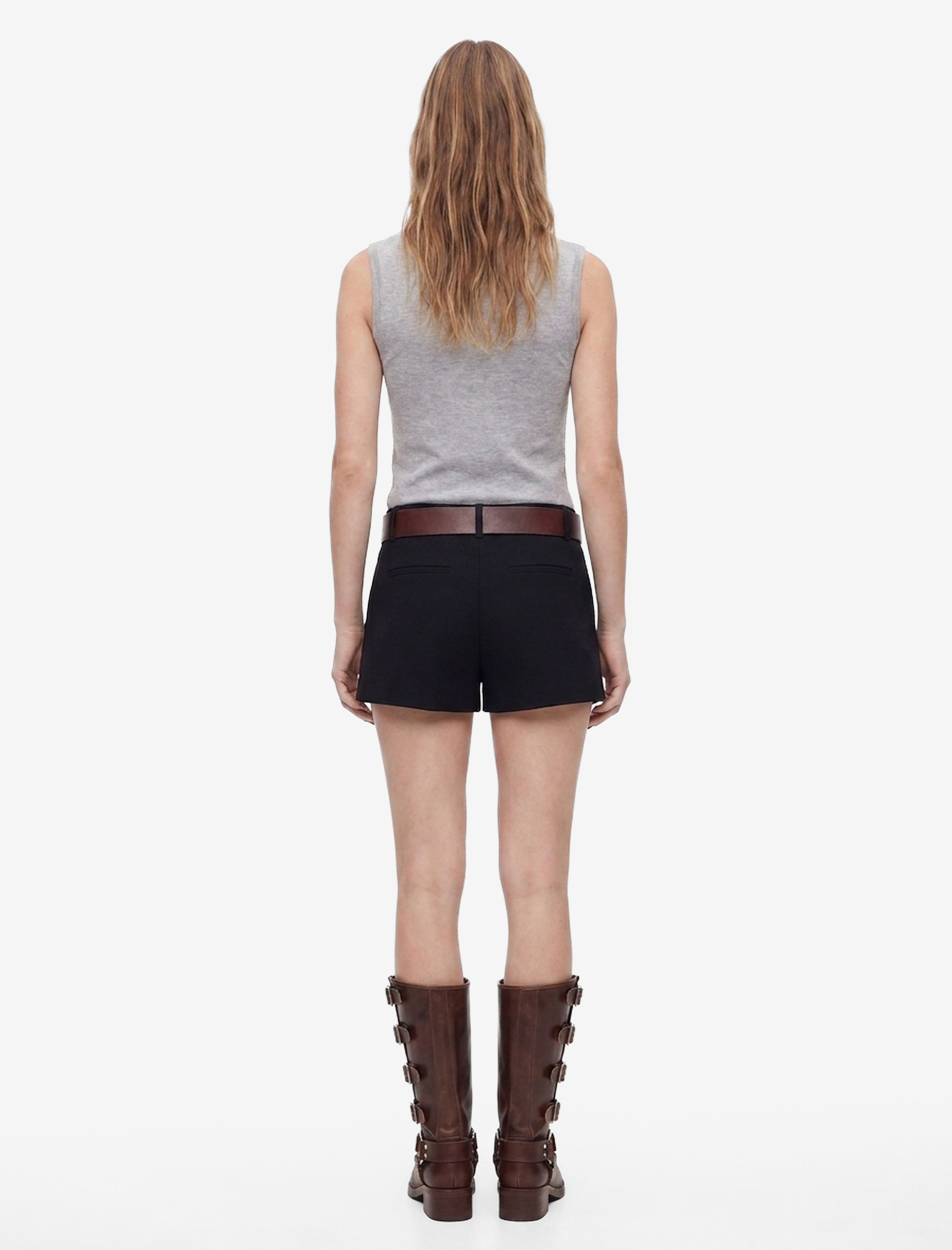   Modal Karışımlı Slim Fit Dik Yaka Kolsuz Atlet