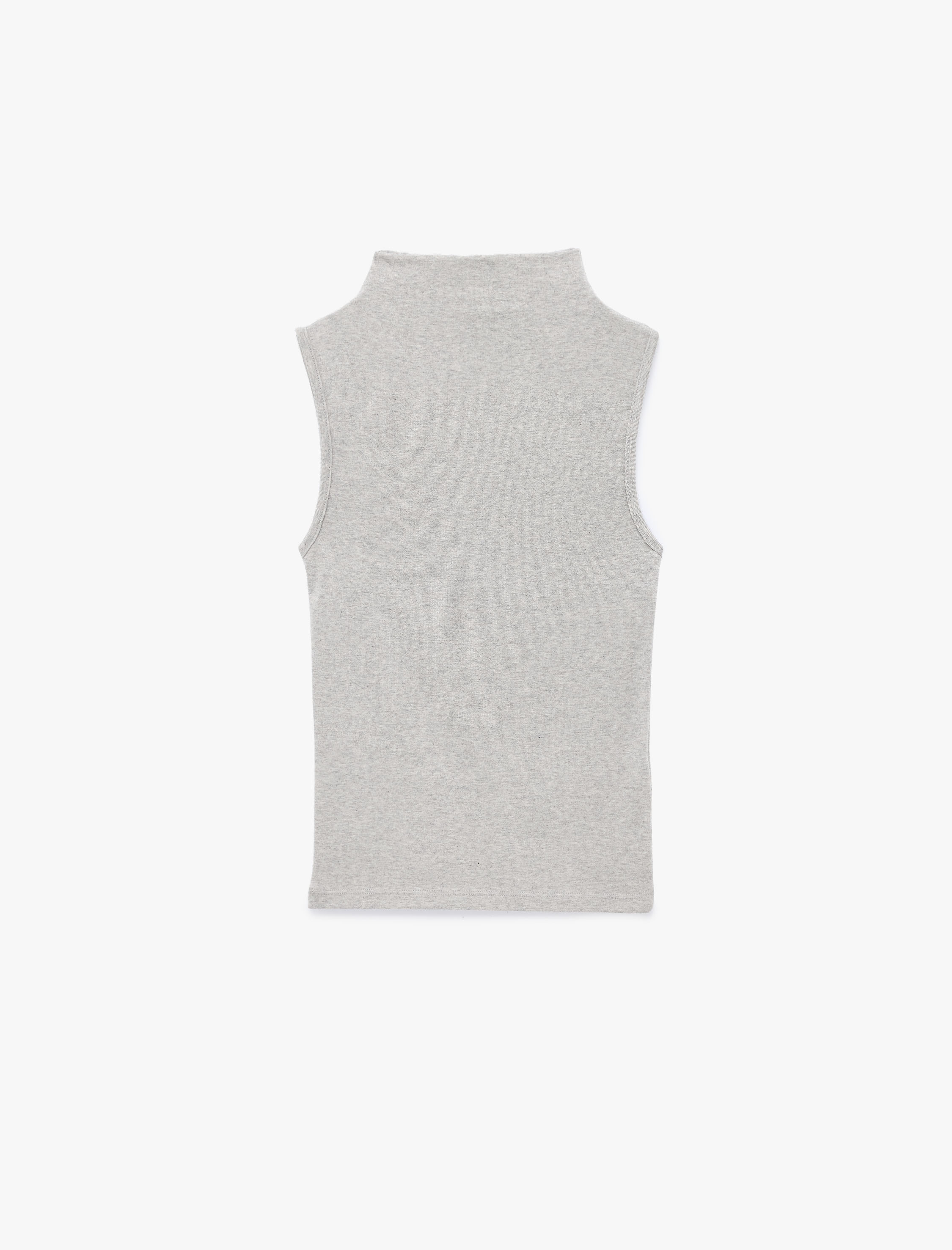   Modal Karışımlı Slim Fit Dik Yaka Kolsuz Atlet