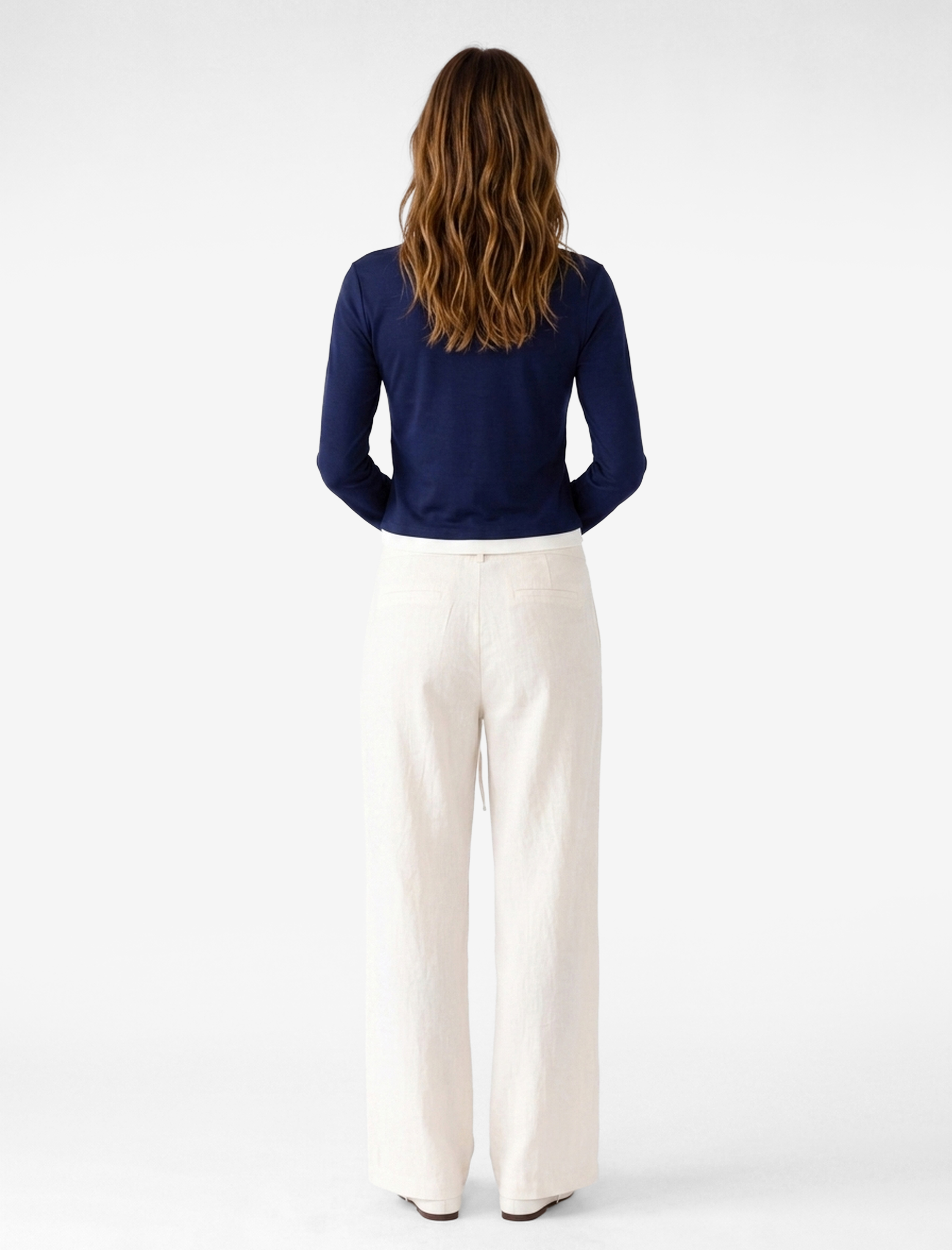   Slim Fit Renk Kontrastlı Katmanlı Uzun Kollu Bisiklet Yaka Tişört