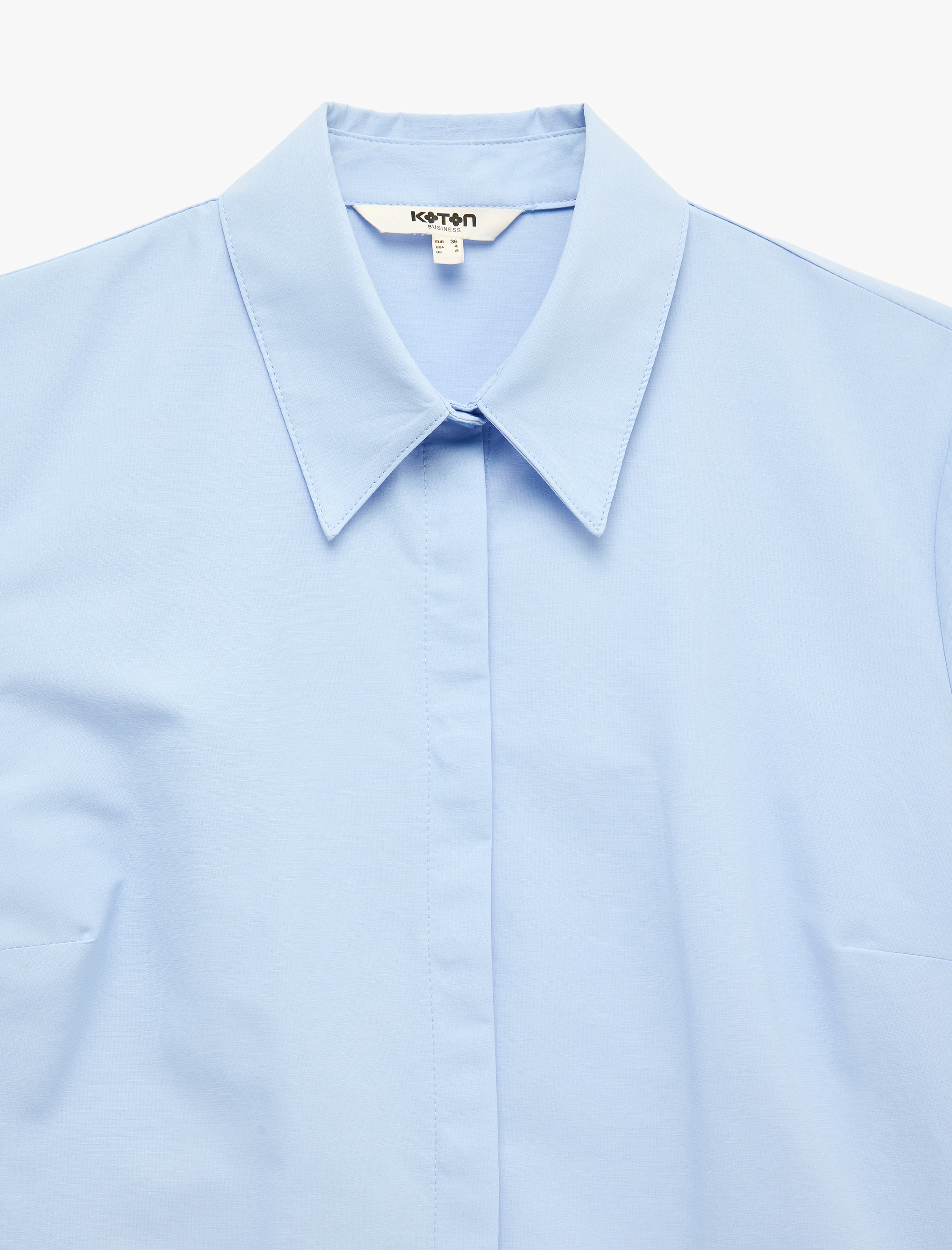   Regular Fit Klasik Yaka Düğmeli Uzun Kollu Poplin Gömlek