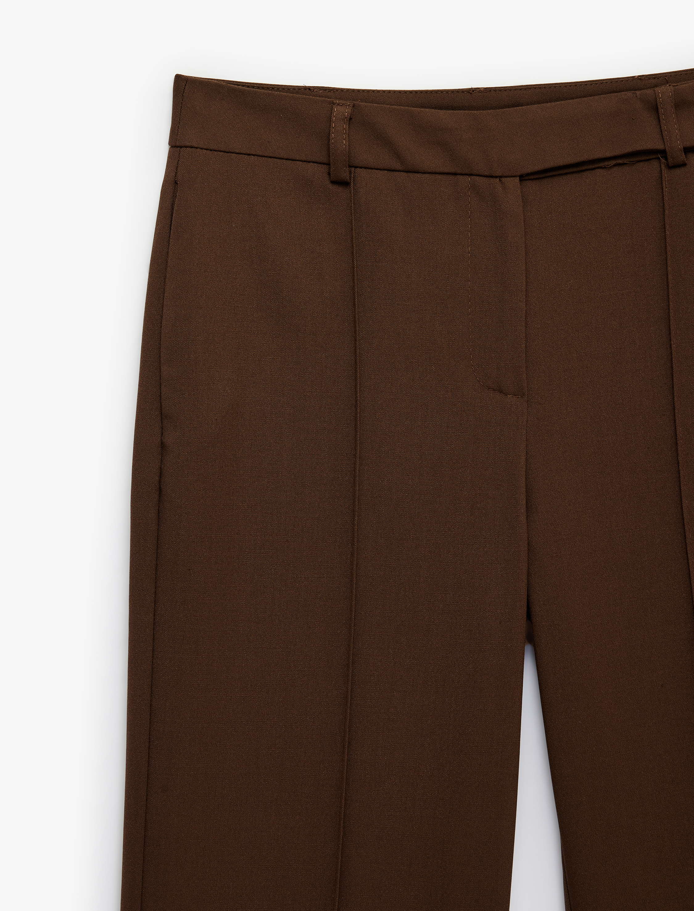   Slim Fit Cepli Nervürlü İspanyol Paça Kumaş Pantolon