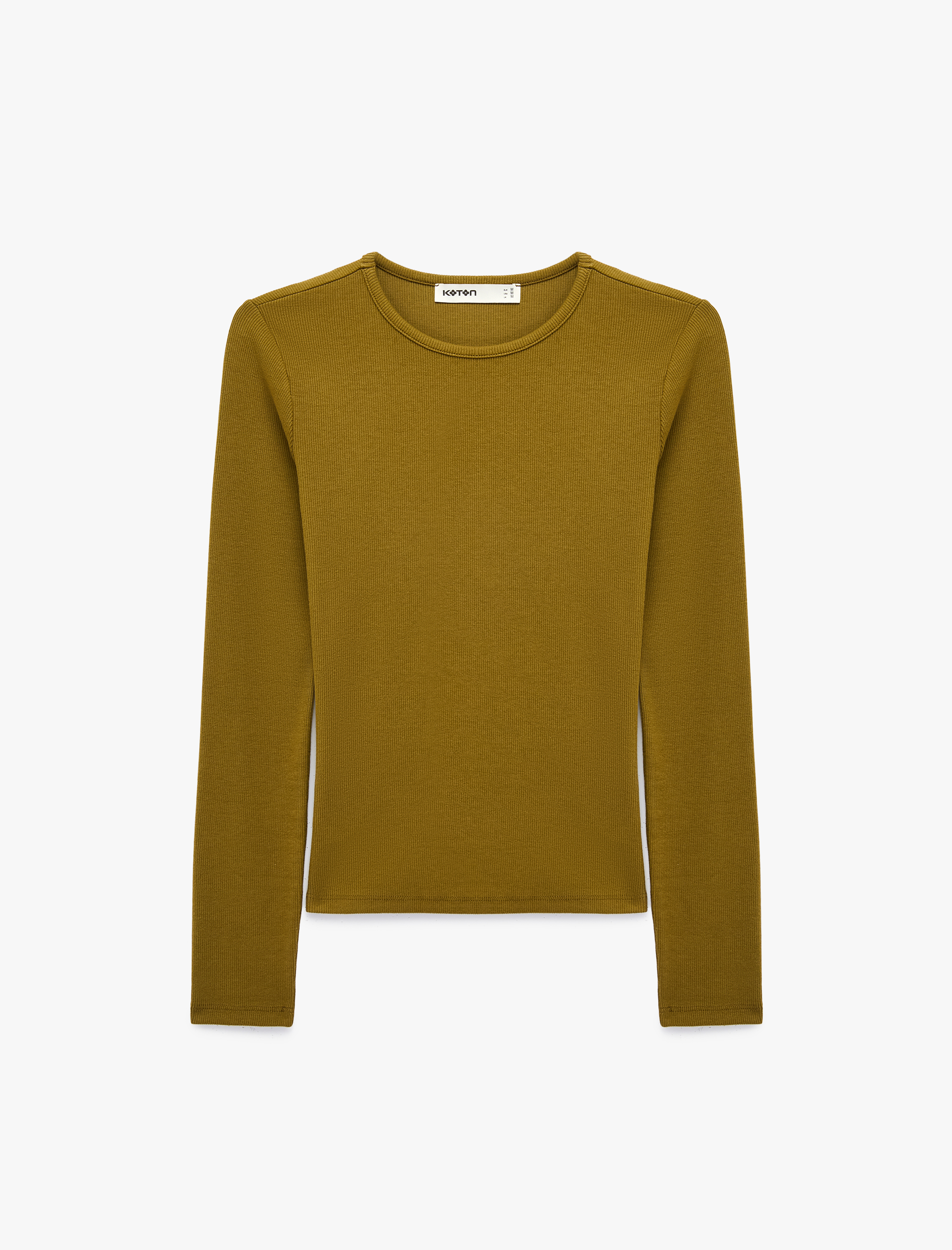   Modal Kumaş Slim Fit Bisiklet Yaka Uzun Kollu Tişört
