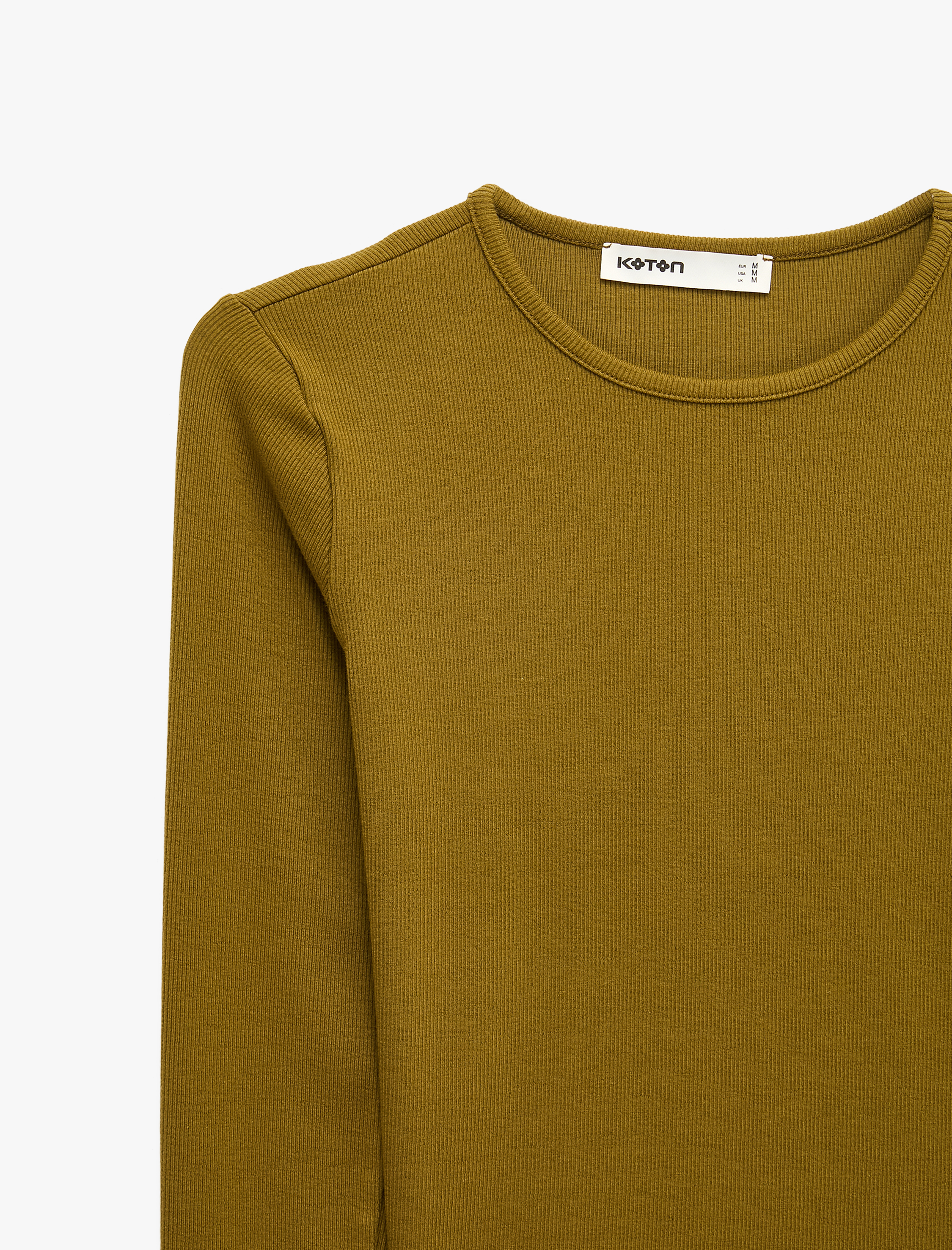   Modal Kumaş Slim Fit Bisiklet Yaka Uzun Kollu Tişört