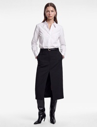 Regular Fit Klasik Yaka Düğmeli Uzun Kollu Poplin Gömlek