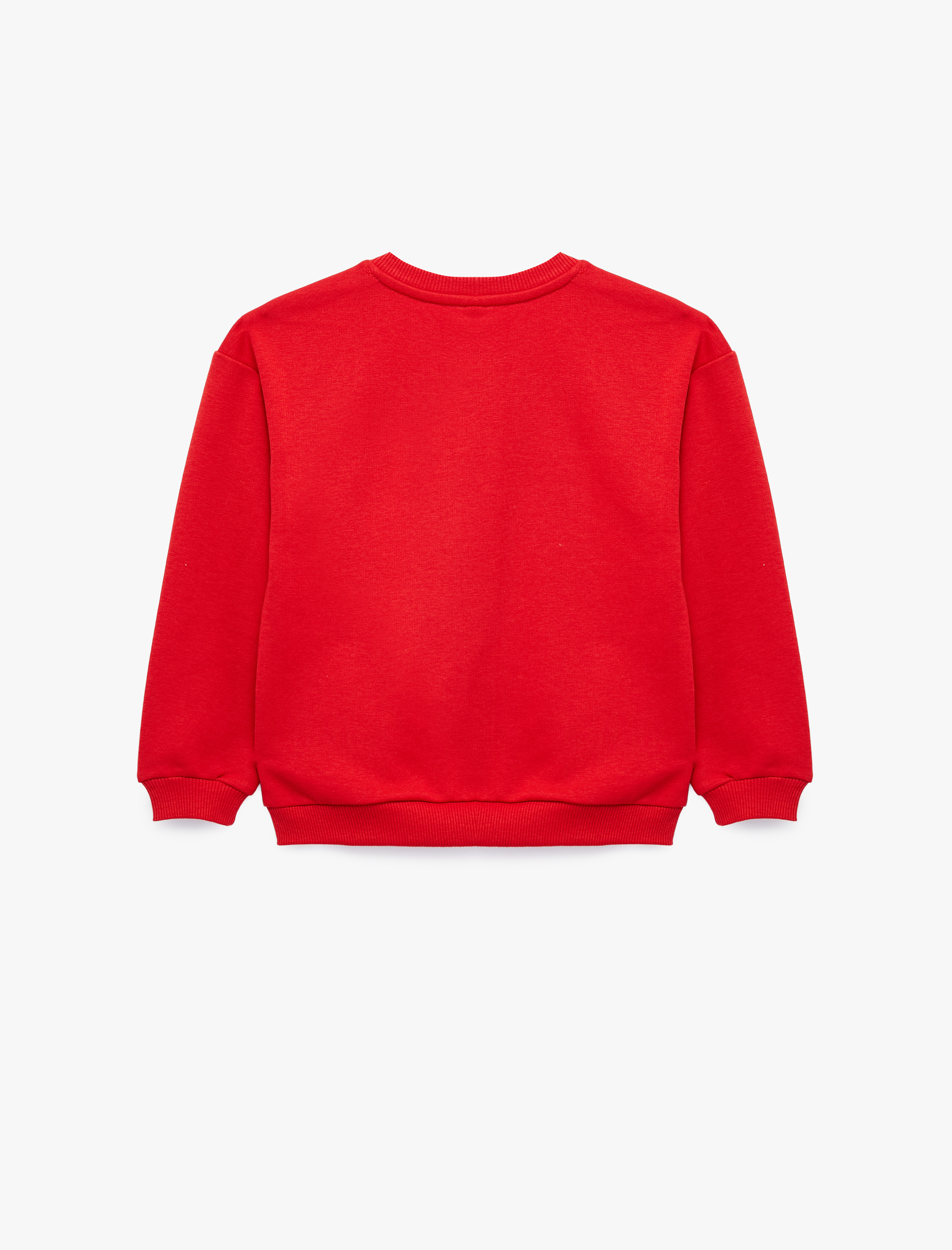  Erkek Bebek Pamuklu Uzun Kollu Bisiklet Yaka Baskılı Sweatshirt