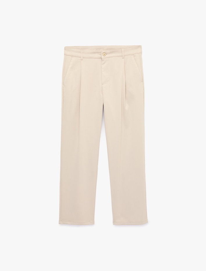  Normal Bel Viskon Karışımlı Kumaş Pantolon