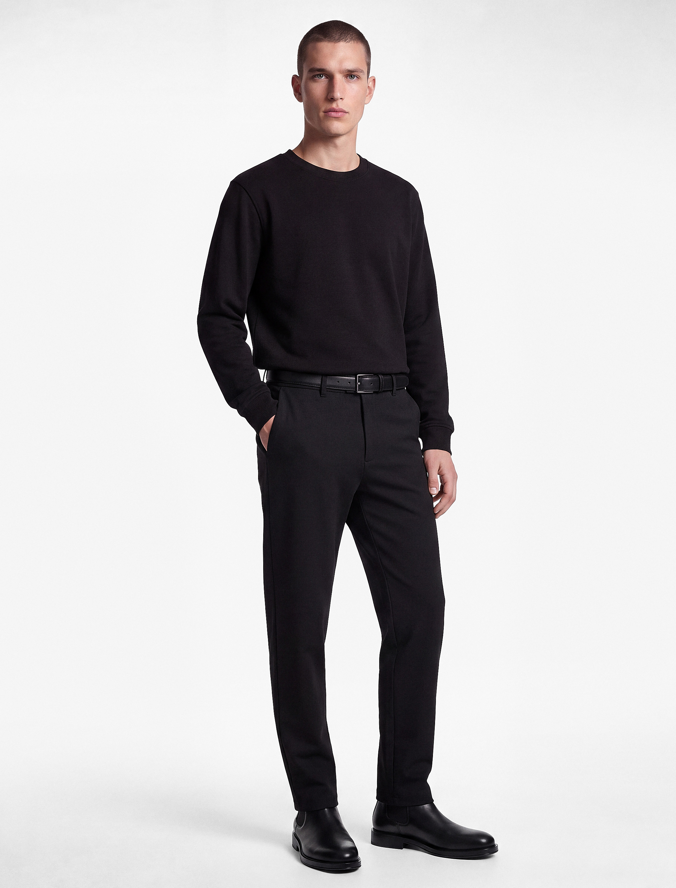   Slim Fit Cepli Düğmeli Viskon Karışımlı Kumaş Pantolon