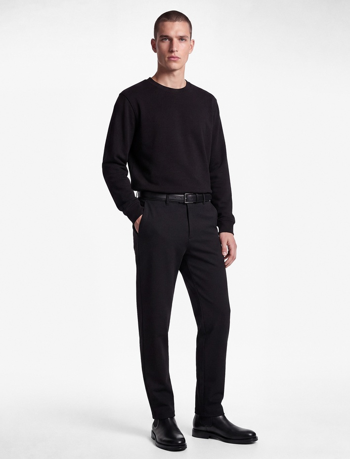  Slim Fit Cepli Düğmeli Viskon Karışımlı Kumaş Pantolon
