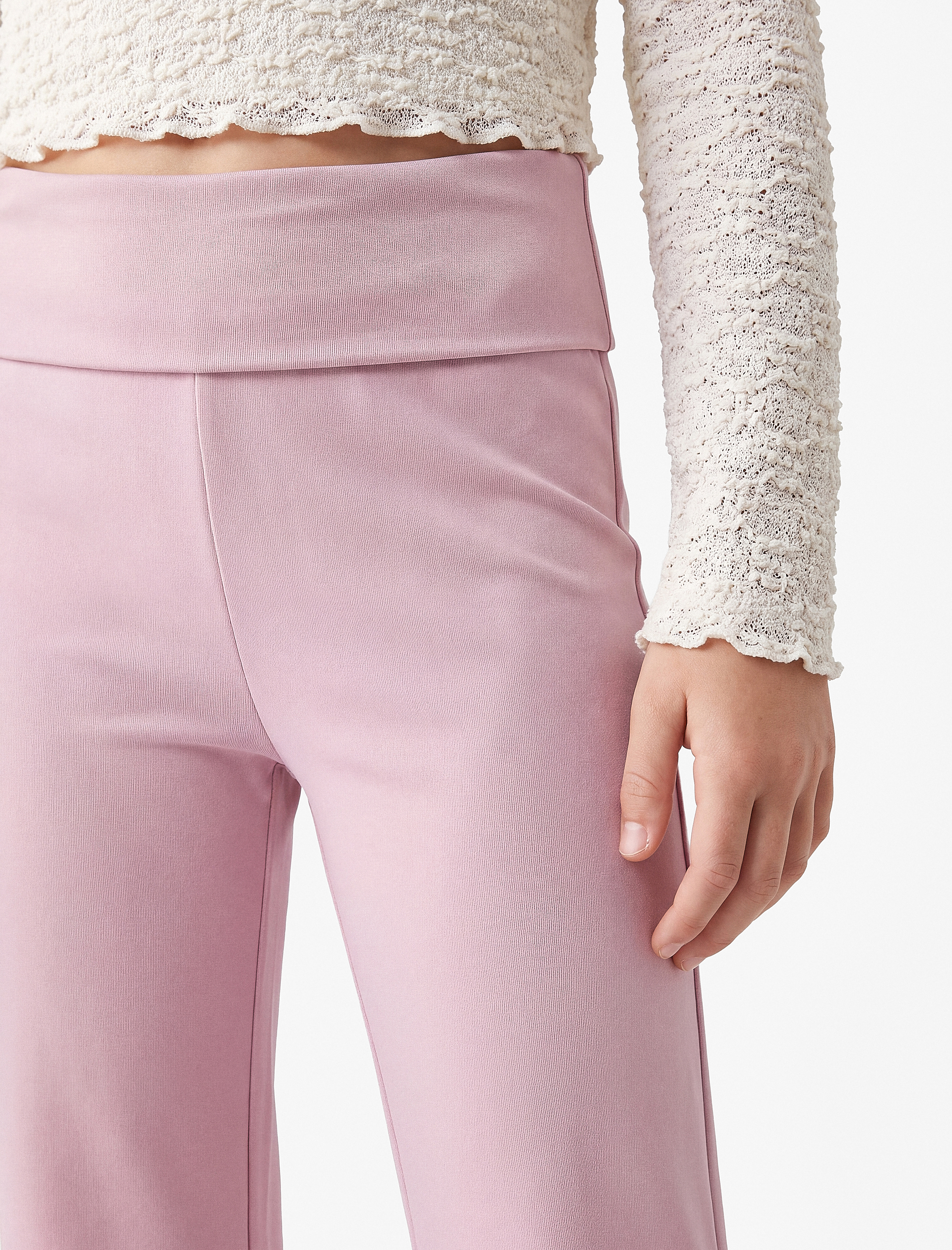  Kız Çocuk Beli Lastikli Slim Fit İspanyol Paça Tayt