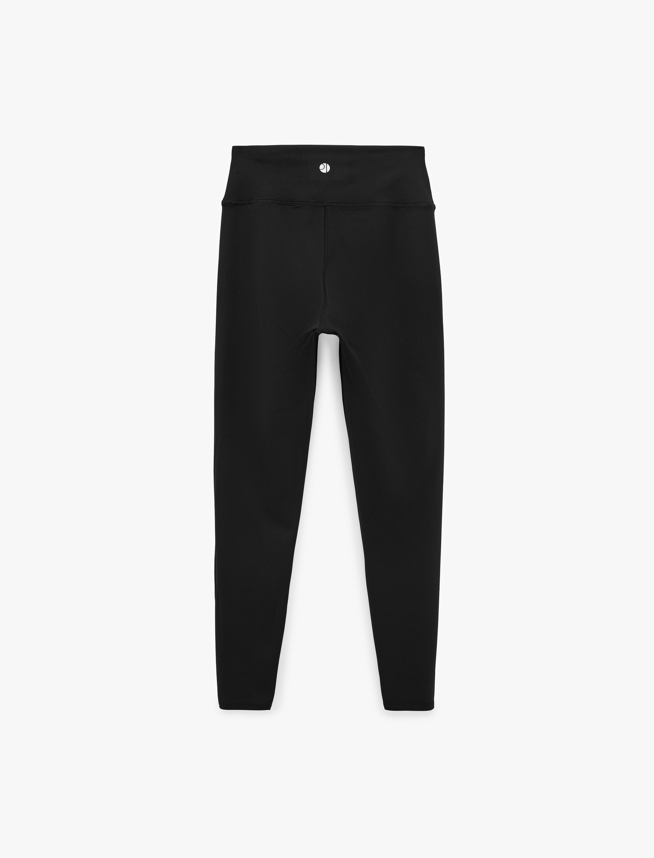   Yüksek Bel Slim Fit Dikiş Detaylı İnterlok Spor Tayt