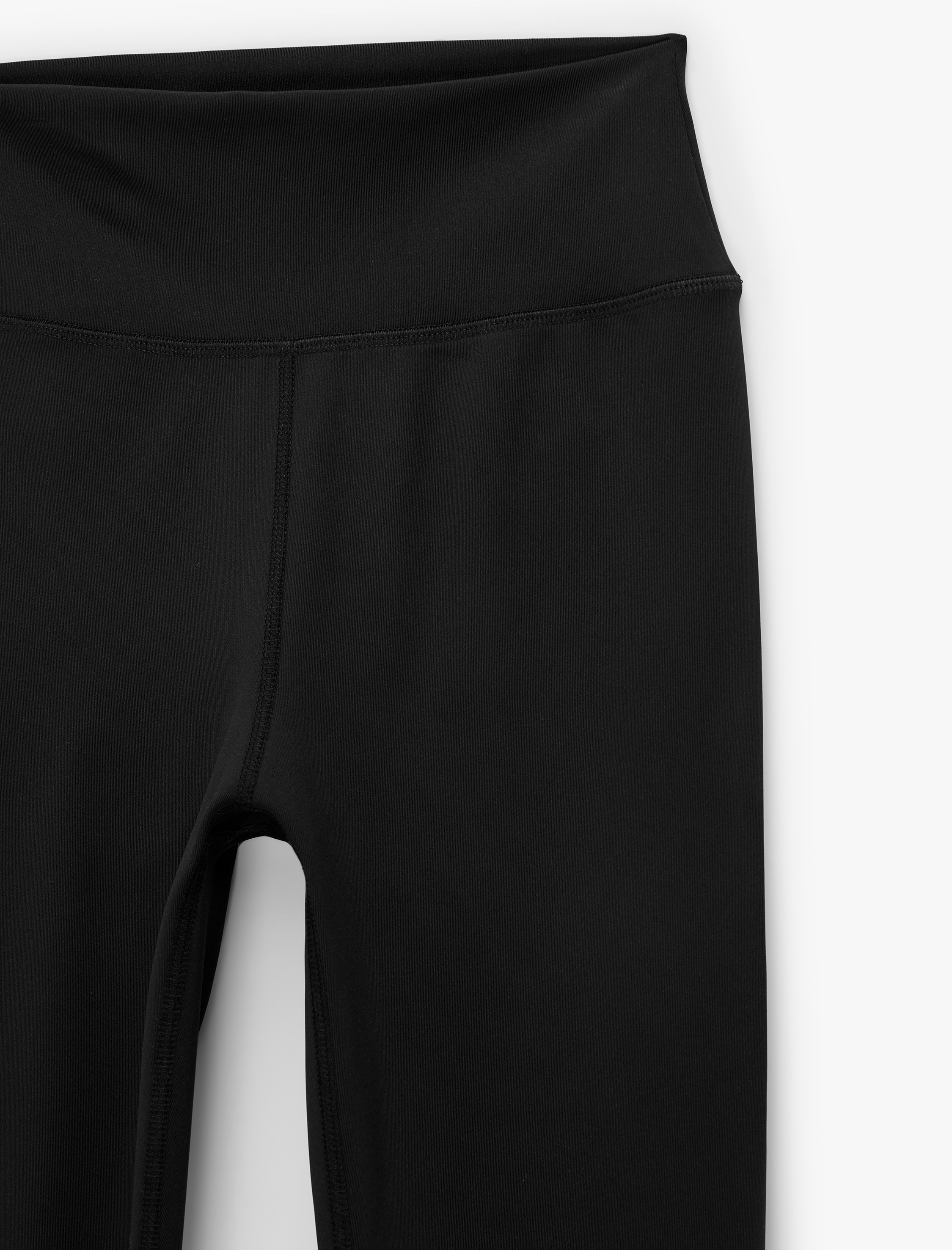   Yüksek Bel Slim Fit Dikiş Detaylı İnterlok Spor Tayt