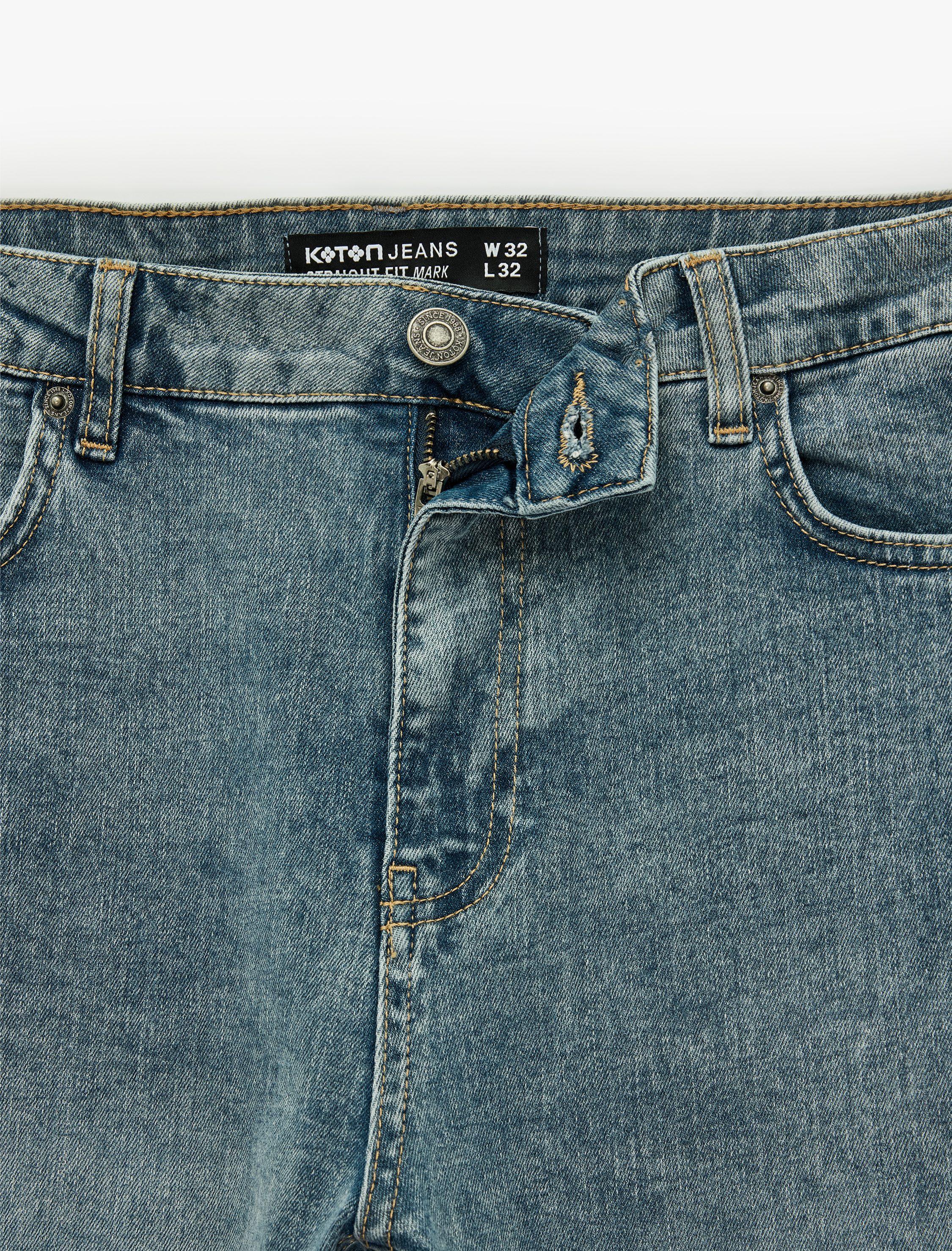   Pamuklu Normal Bel Cepli Straight Fit Jean Pantolon - Mark Jean