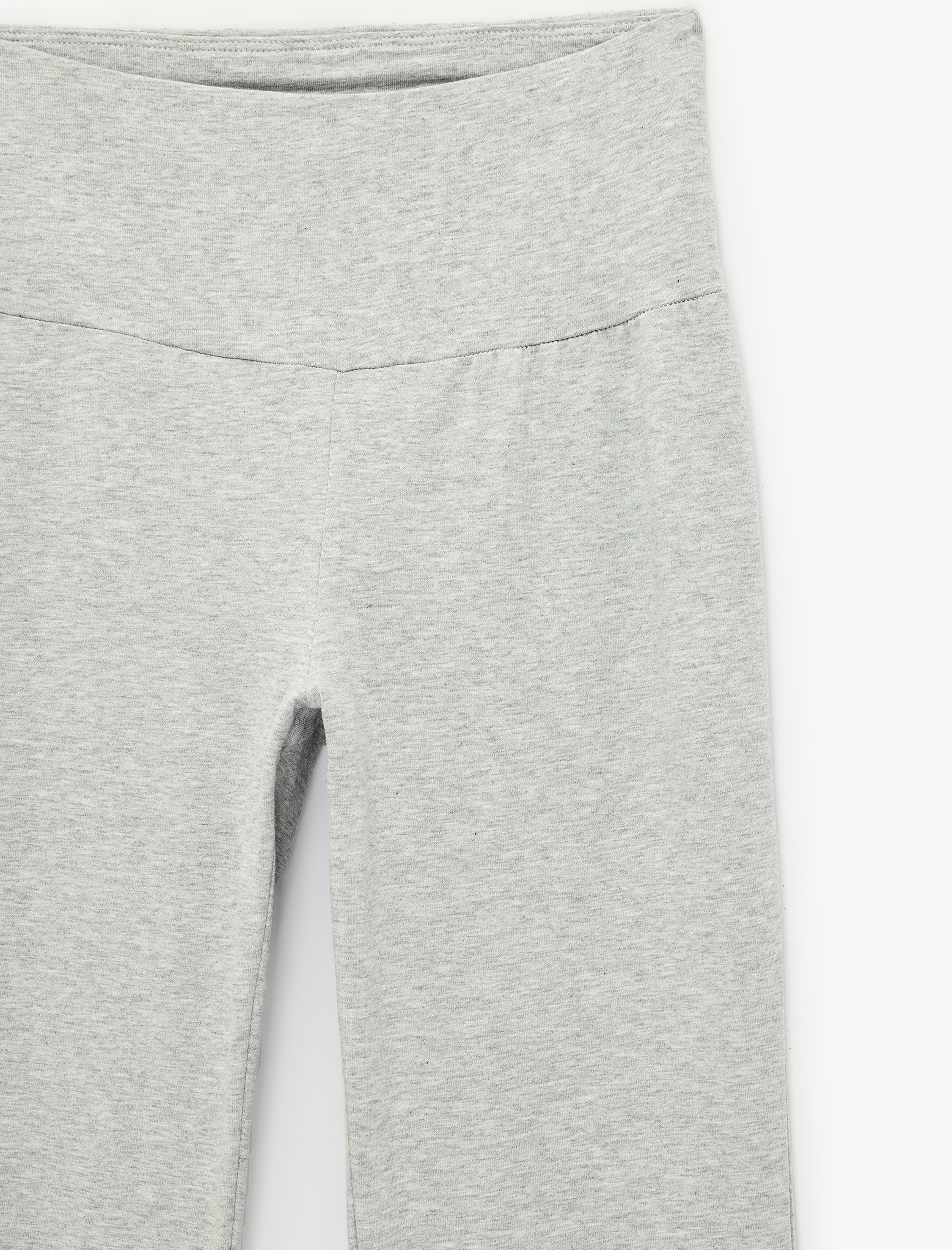   Yüksek Bel Slim Fit Pamuklu İspanyol Paça Spor Tayt