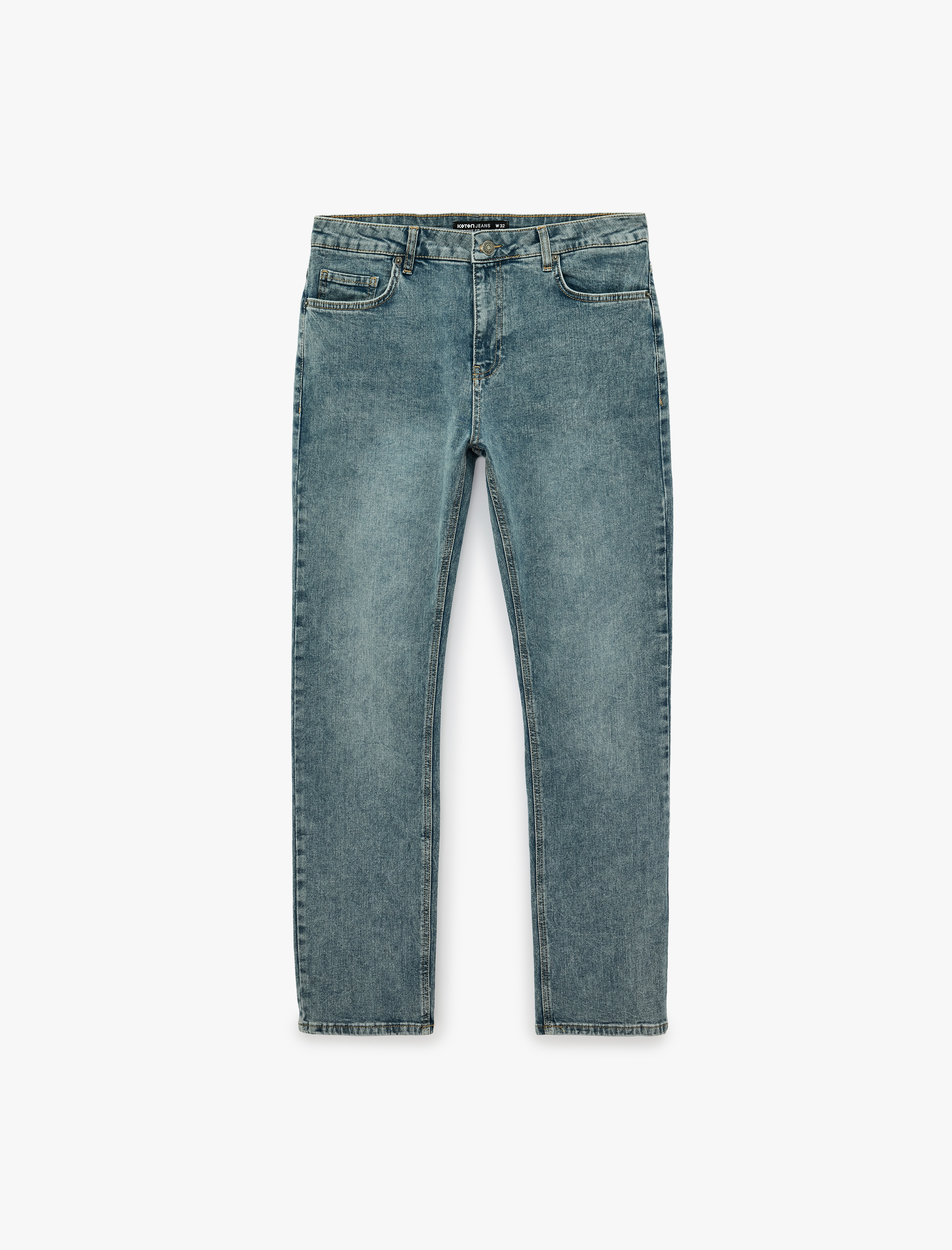   Pamuklu Normal Bel Cepli Straight Fit Jean Pantolon - Mark Jean