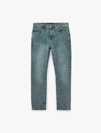 Pamuklu Normal Bel Cepli Straight Fit Jean Pantolon - Mark Jean