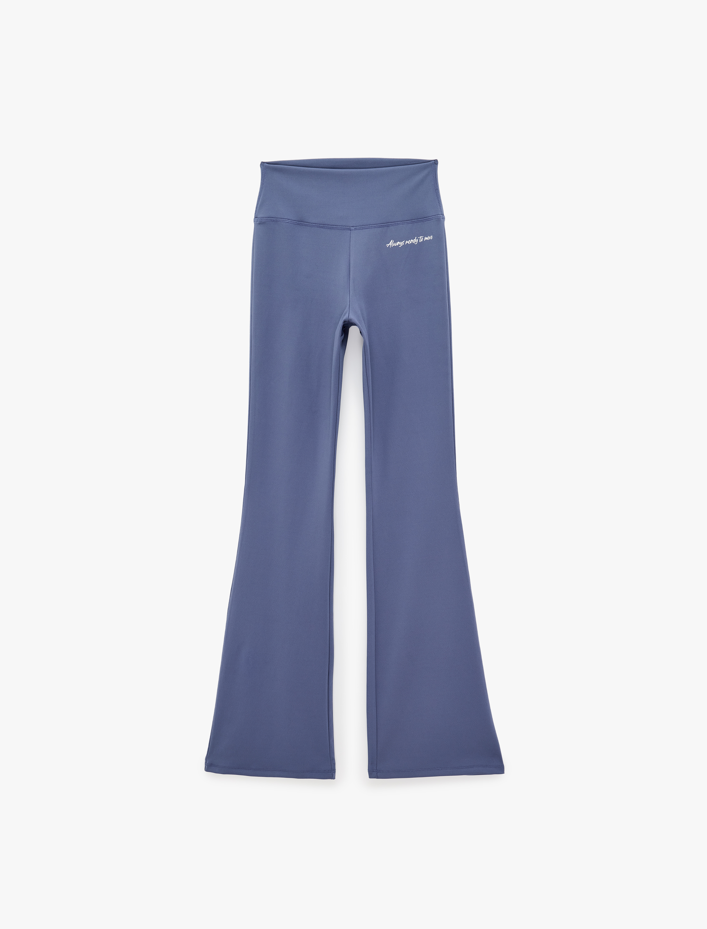   Yüksek Bel Slim Fit Baskılı İspanyol Paça Spor Tayt