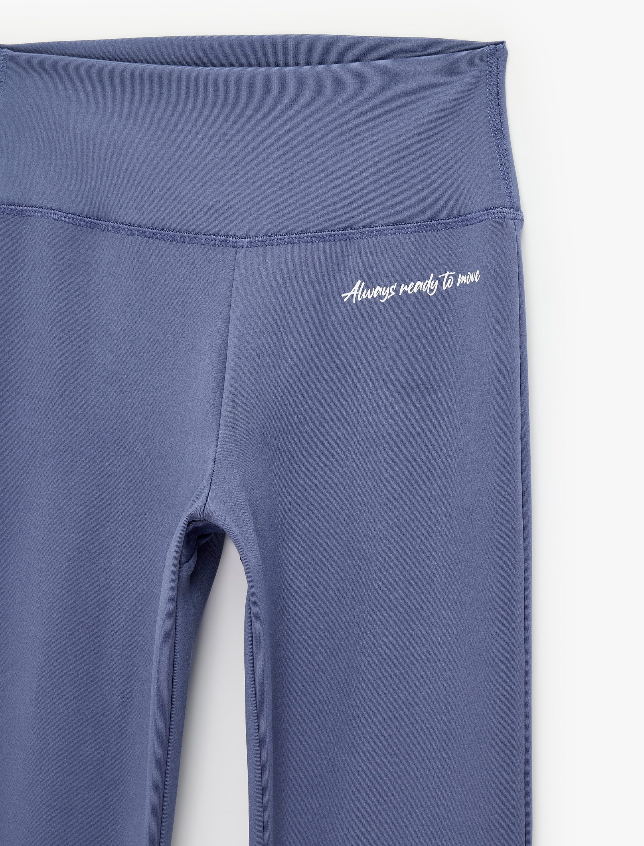   Yüksek Bel Slim Fit Baskılı İspanyol Paça Spor Tayt
