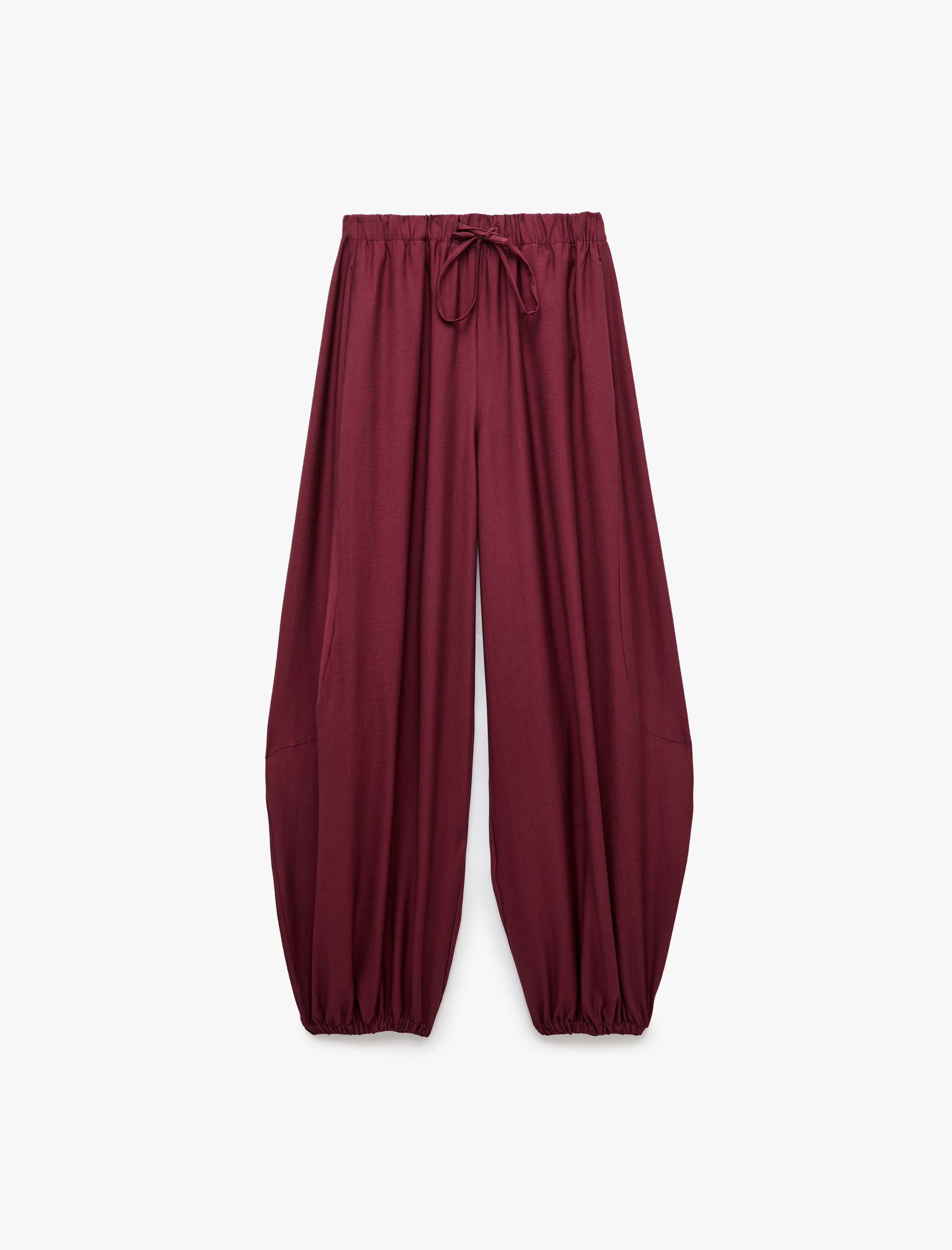   Beli Bağcıklı Cep Detaylı Balon Pantolon