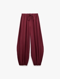 Beli Bağcıklı Cep Detaylı Balon Pantolon
