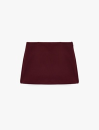 Slim Fit Cep Detaylı Mini Şort Etek