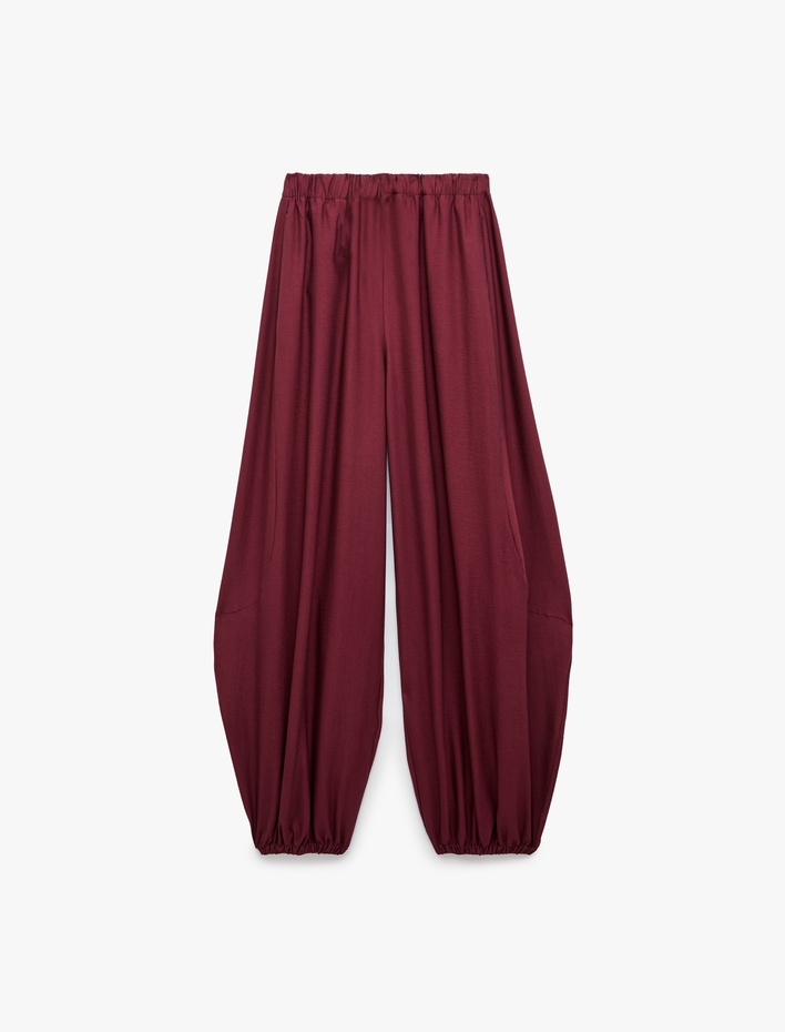  Beli Bağcıklı Cep Detaylı Balon Pantolon