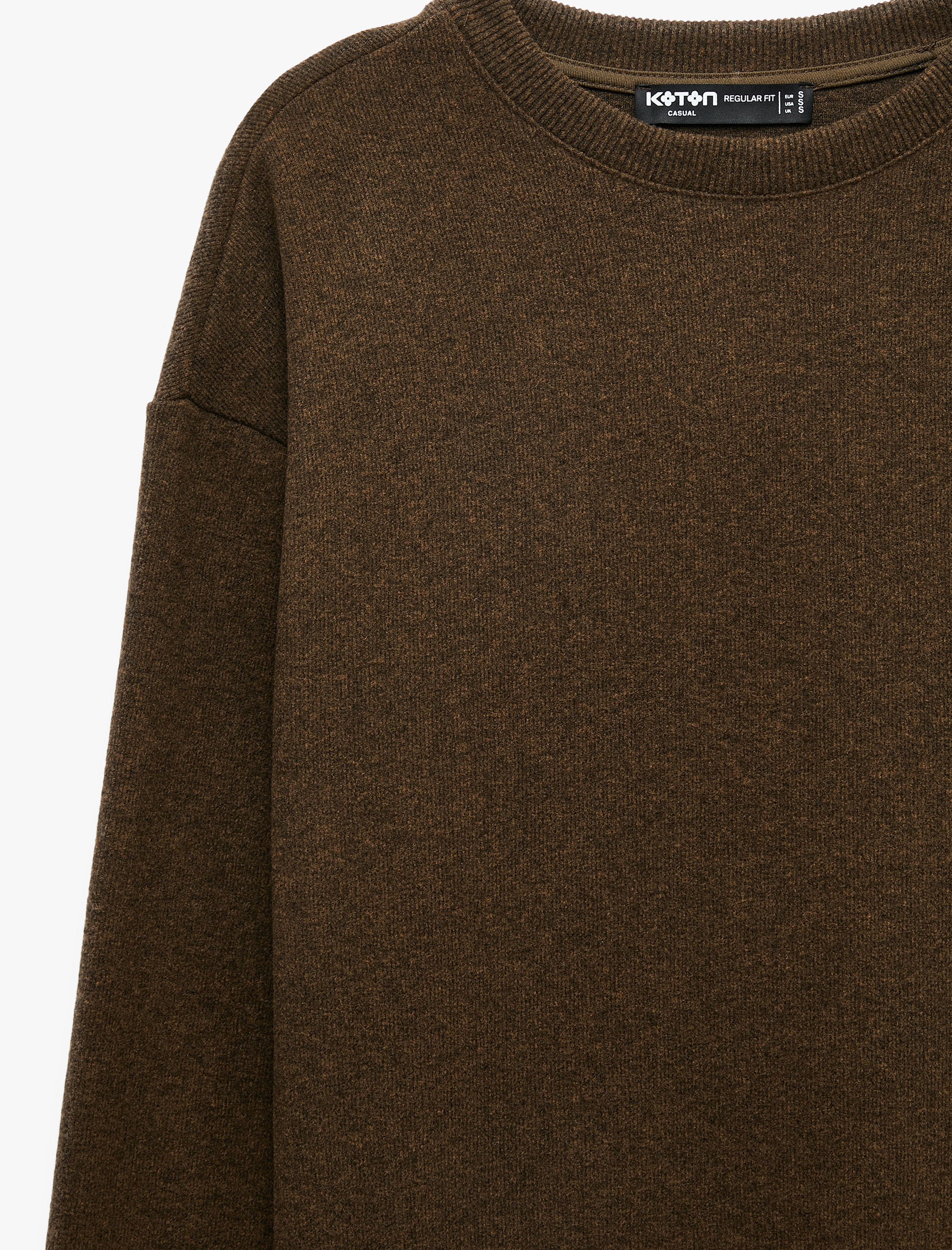   Uzun Kollu Rahat Kalıp Bisiklet Yaka Sweatshirt