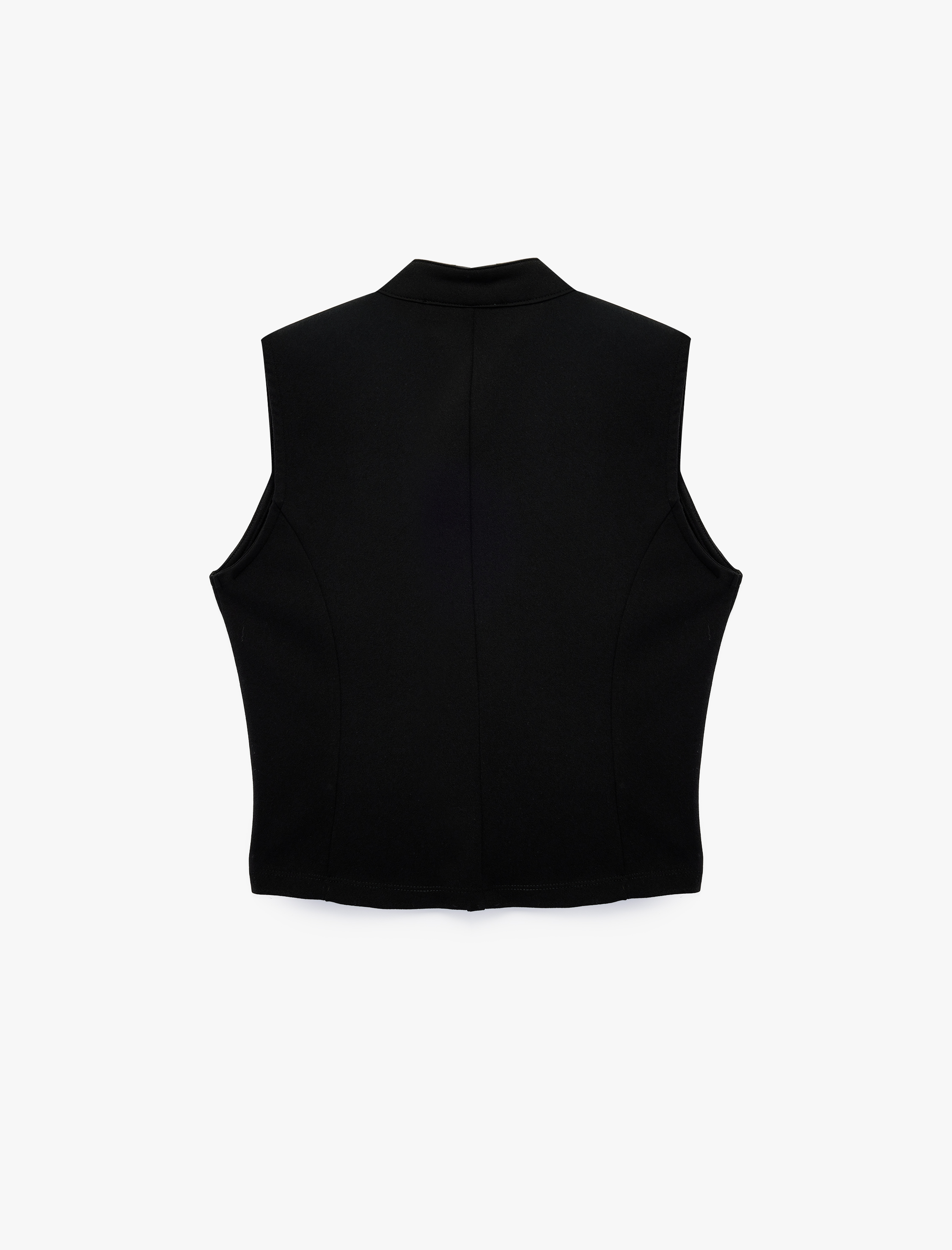 Koton Süslü Düğme Detaylı Slim Fit Dik Yaka Kolsuz Hırka görsel 6