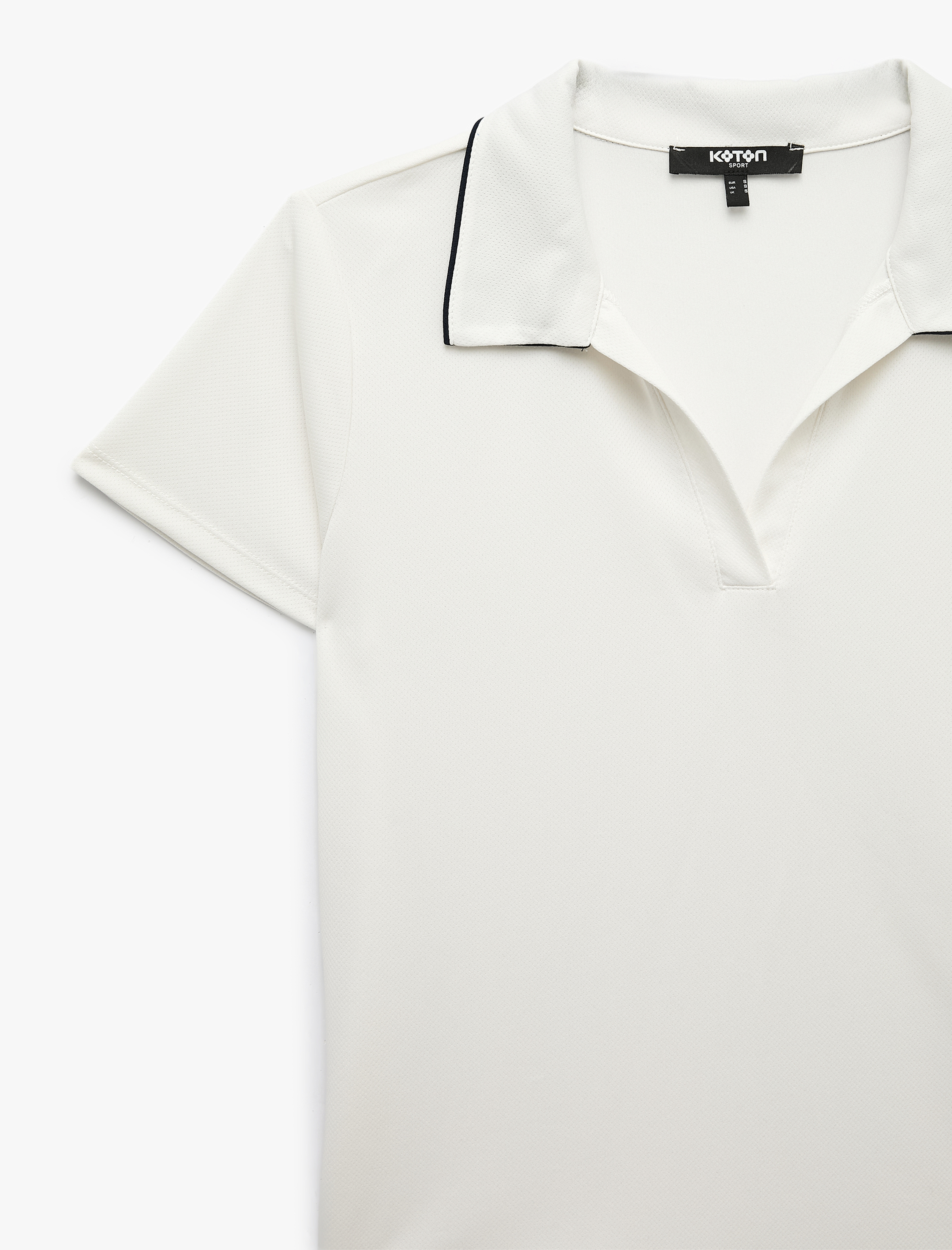   Slim Fit Kısa Kollu Kontrast Biye Detaylı Polo Yaka Spor Tişört