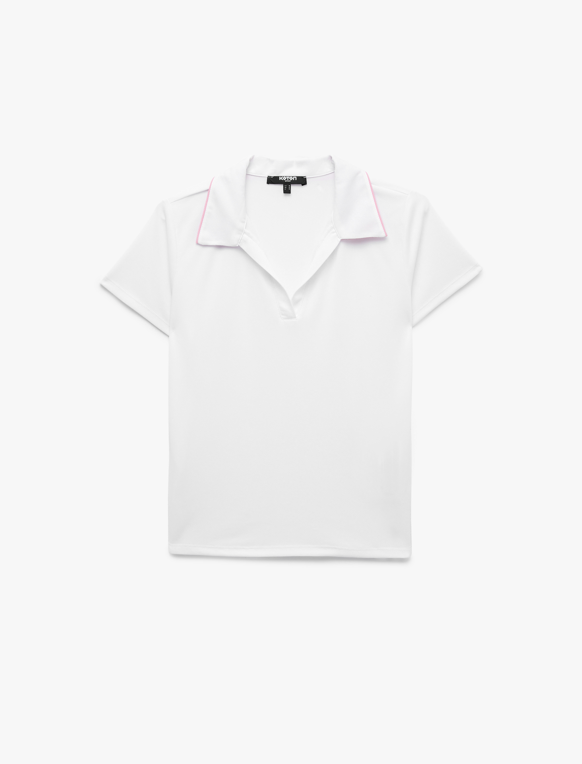   Slim Fit Kısa Kollu Kontrast Biye Detaylı Polo Yaka Spor Tişört