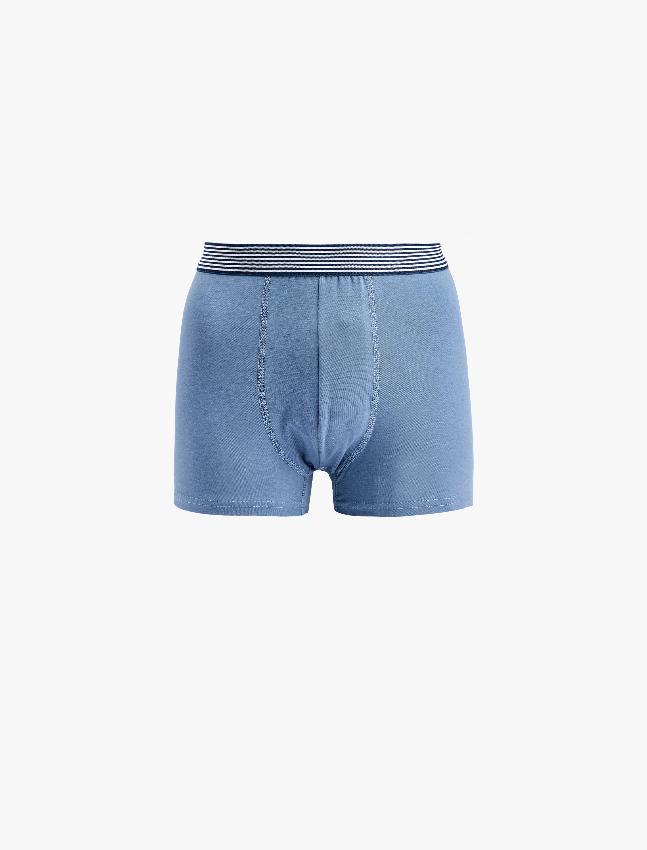   Pamuklu Çizgili Lastik Detaylı 3'lü Boxer Seti